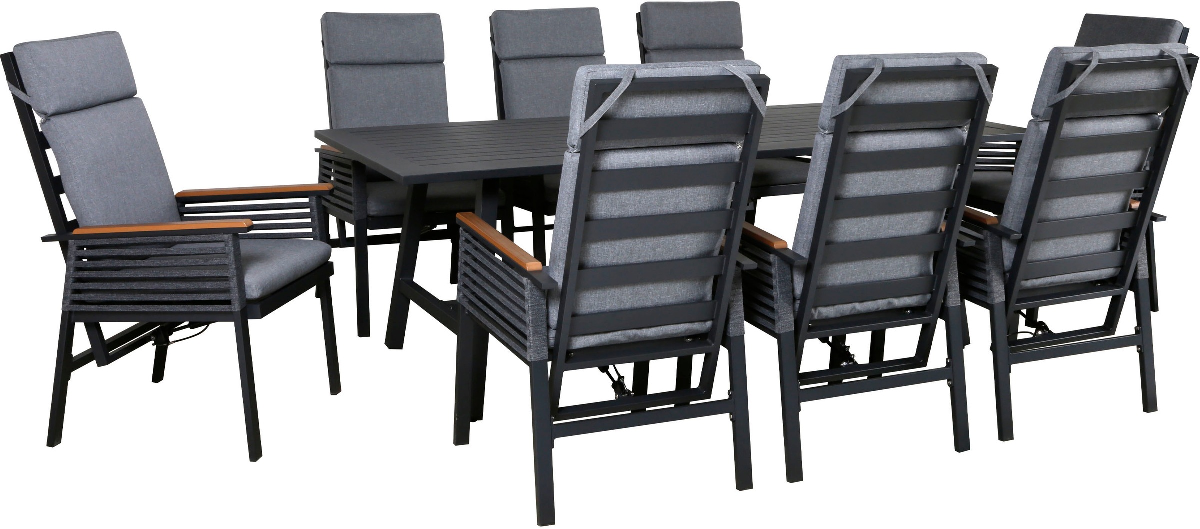 KONIFERA Garten-Essgruppe "Edessa Komfort", (Set, 17 tlg., 8x Stuhl mit Rüc günstig online kaufen