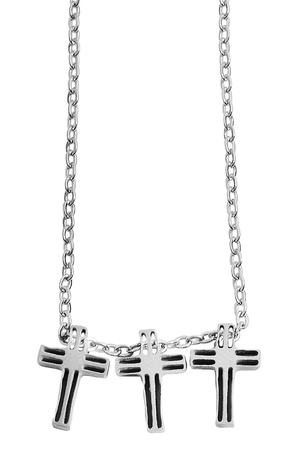 Adelia´s Kette ohne Anhänger »Damen Halskette – Ankerkette Kreuz aus Edelstahl 43 cm« Perfekt als Geschenk zum Valentinstag