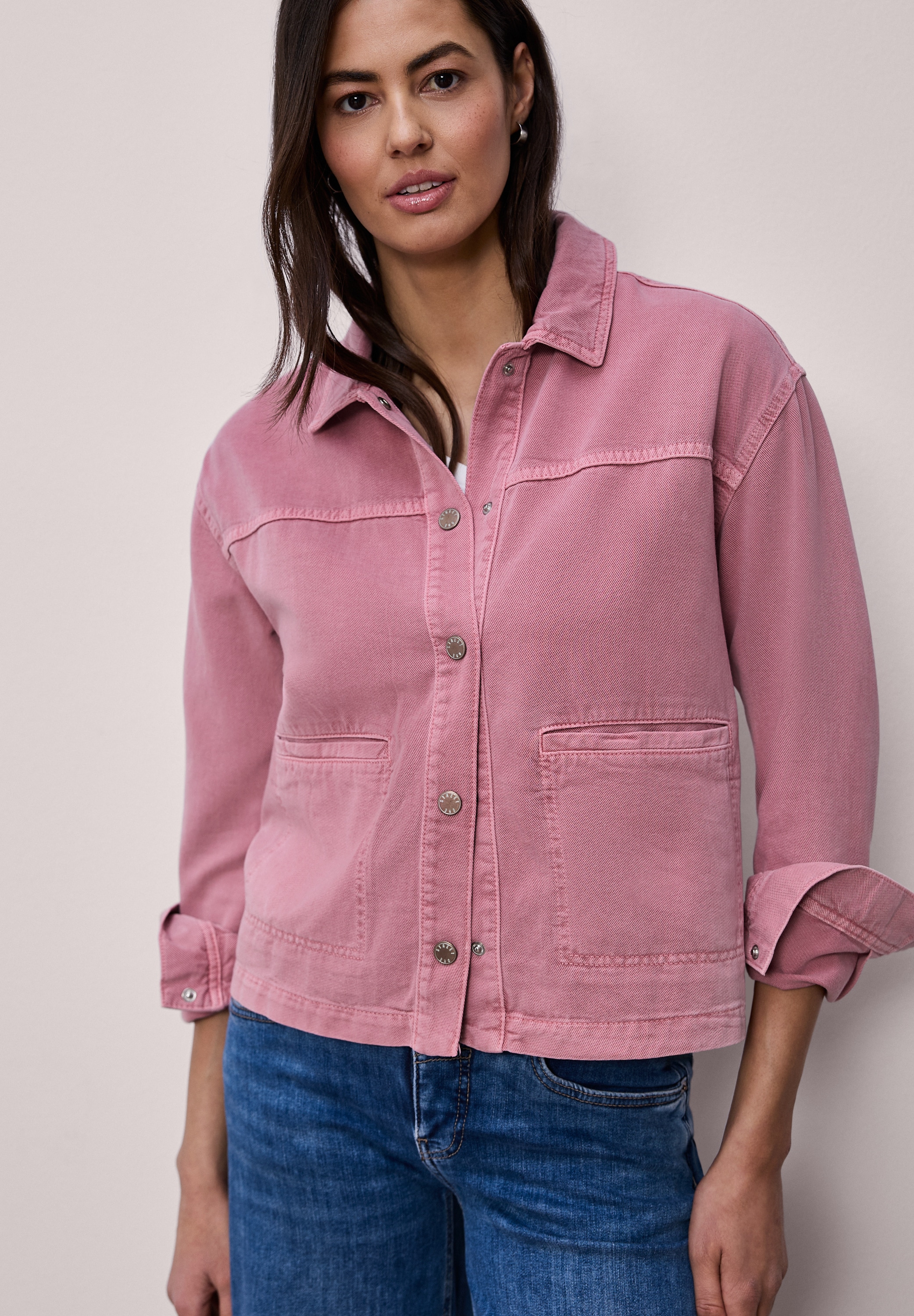 STREET ONE Jeansjacke ohne Kapuze in Denim-Optik günstig online kaufen