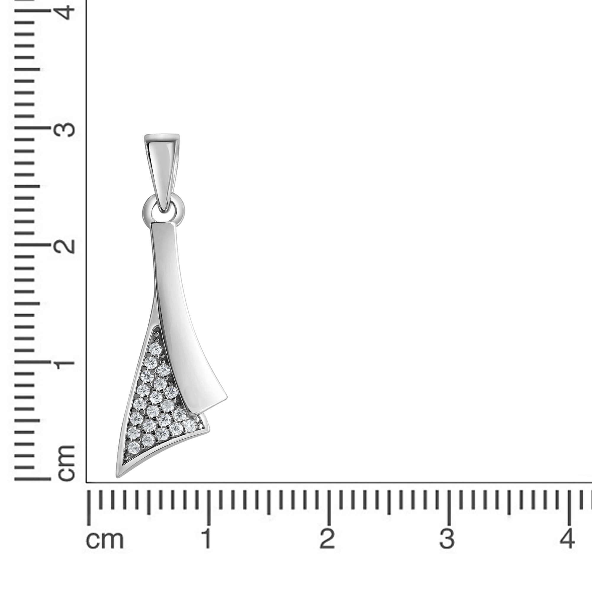 Vivance Kettenanhänger »925-Sterling Silber rhodiniert Zirkonia«