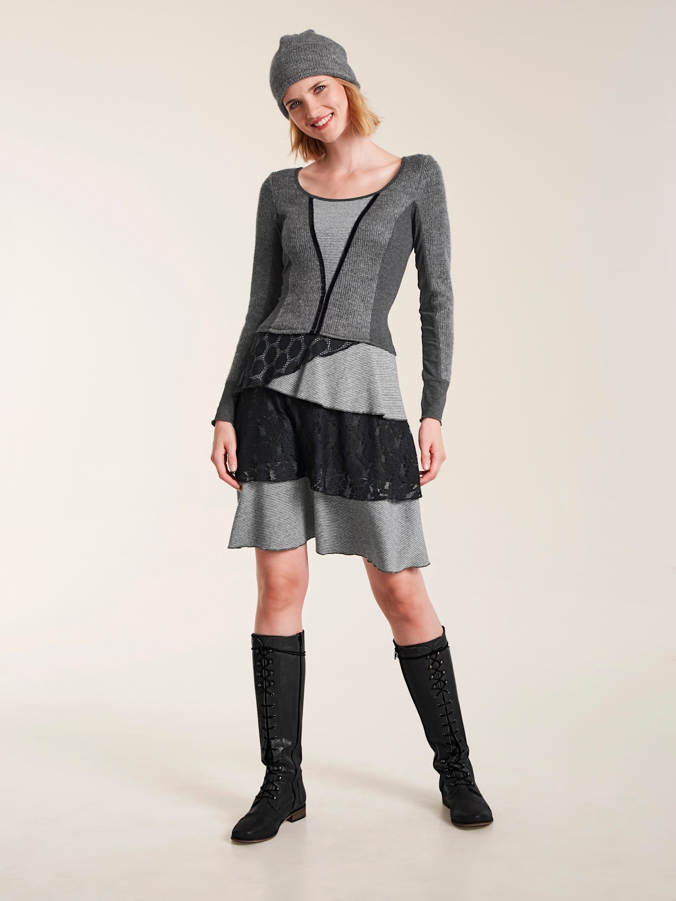 LINEA TESINI by heine Strickkleid "Jersey-Kleid" günstig online kaufen