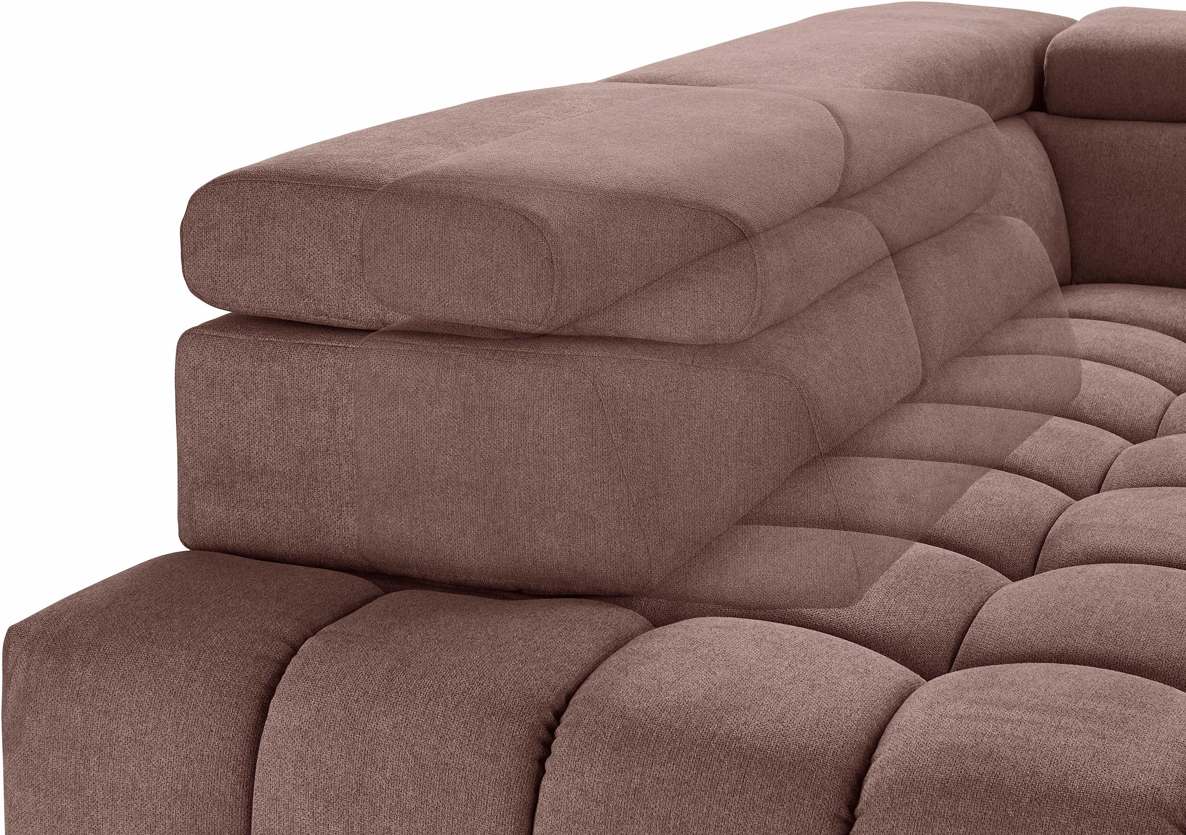 exxpo - sofa fashion Ecksofa Elias, L-Form, mit Kopf- bzw. Rückenverstellung, wahlweise mit Bettfunktion
