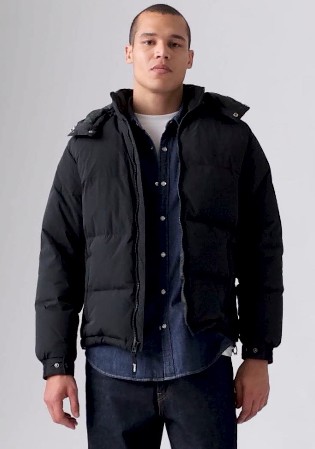 Levis Steppjacke "ROCKRIDGE SHORT PUFFER" mit Kapuze Winterjacke günstig online kaufen
