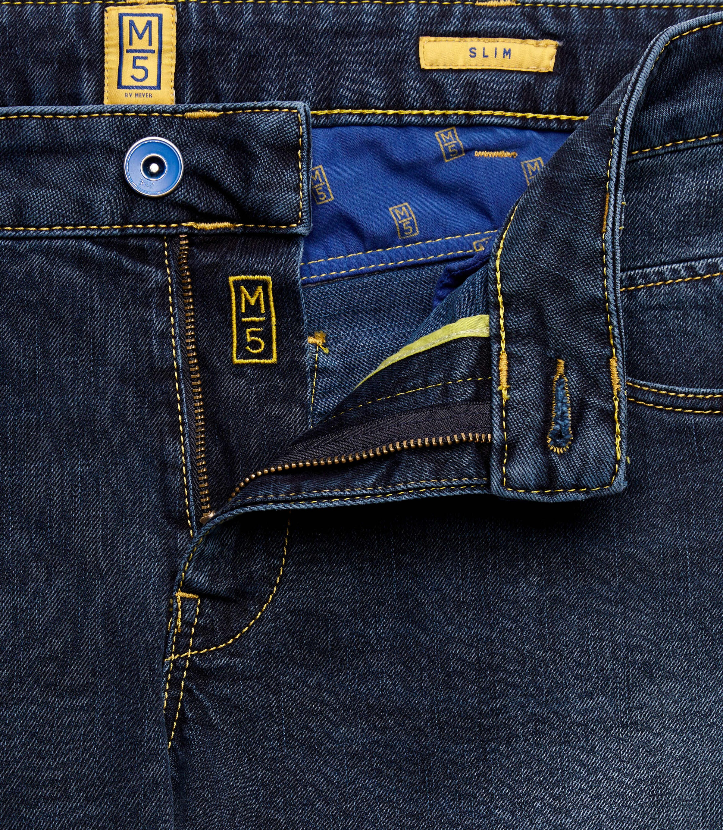 MEYER 5-Pocket-Jeans »M5 Slim«, mit Rundbundverarbeitung