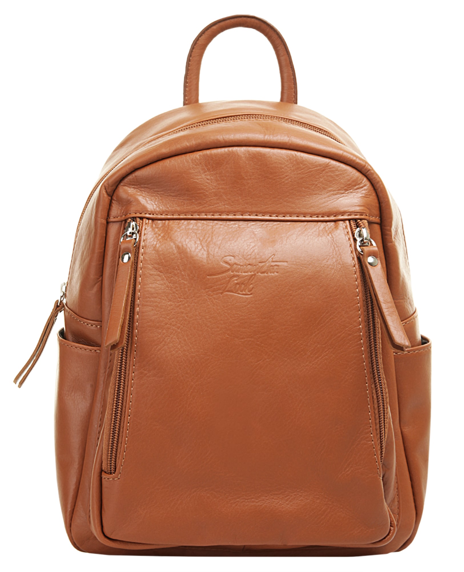 Cityrucksack, echt Leder, Made in Italy