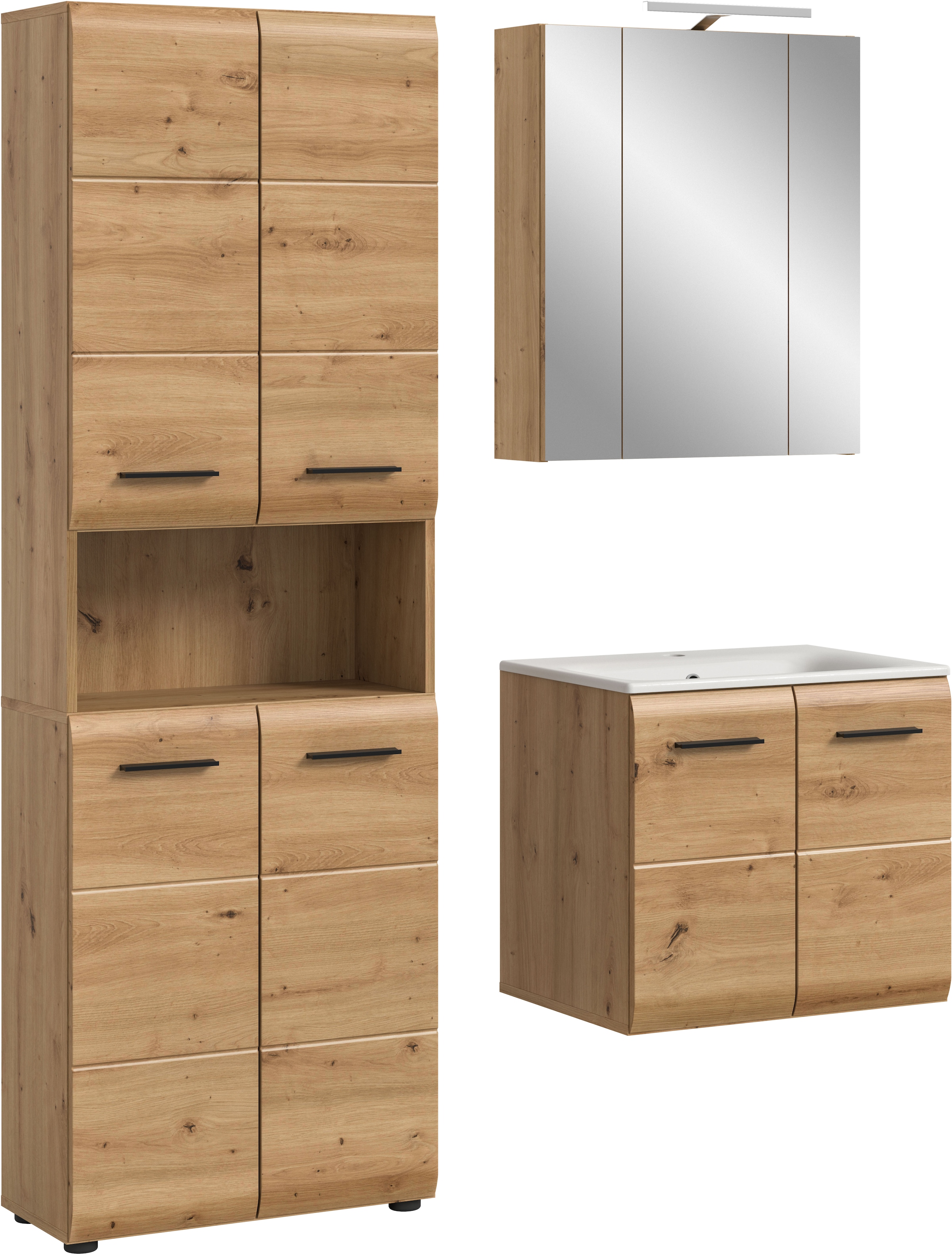 INOSIGN Badezimmer-Set, (Set, 5 St.), Florenz, Badkombination 5-tlg,Artisan günstig online kaufen