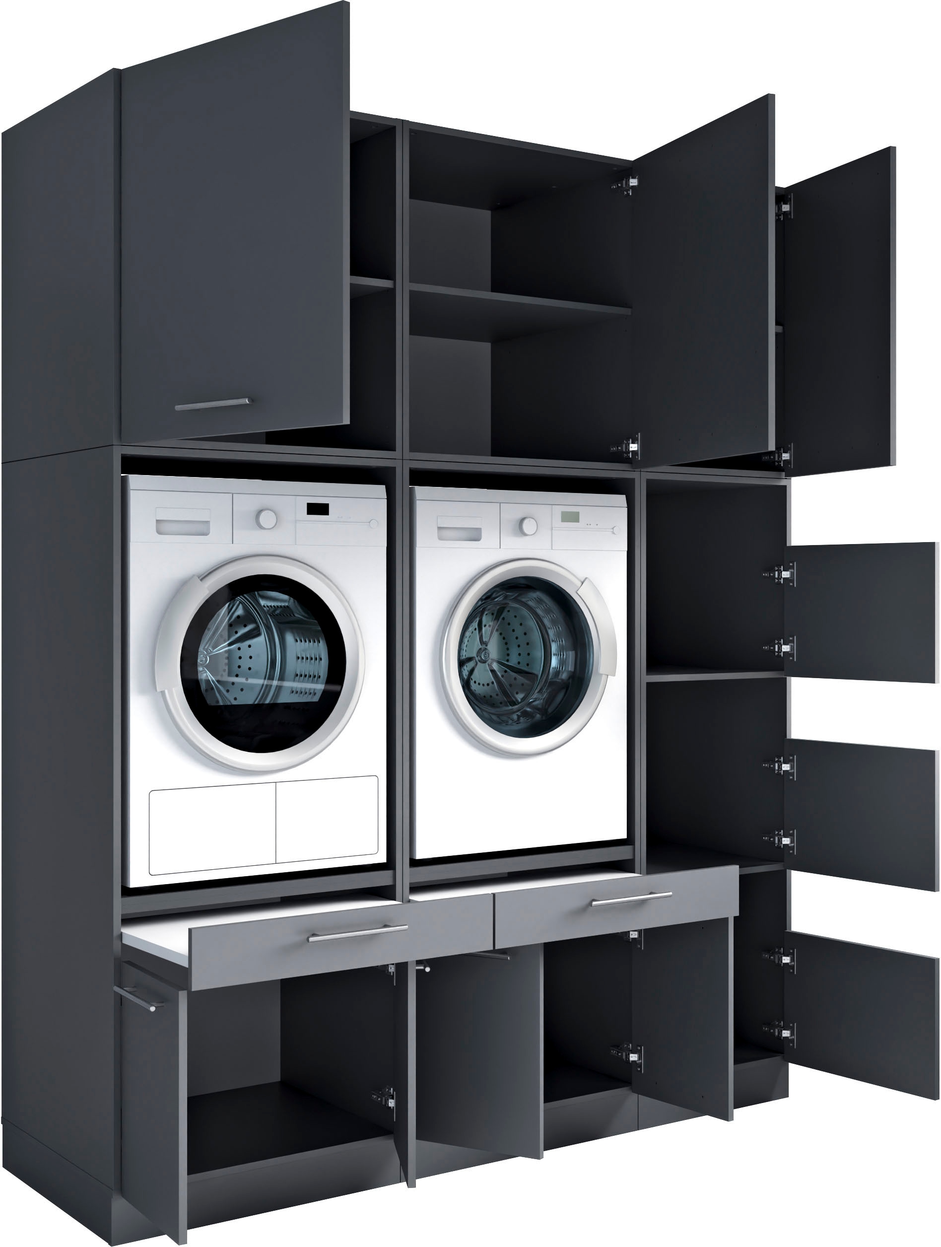 Laundreezy Mehrzweckschrank-Set »Laundreezy, 6-tlg. Mehrzweckschrank-Set B/H/T 186/238/68 cm« 6 Stk. tlg.