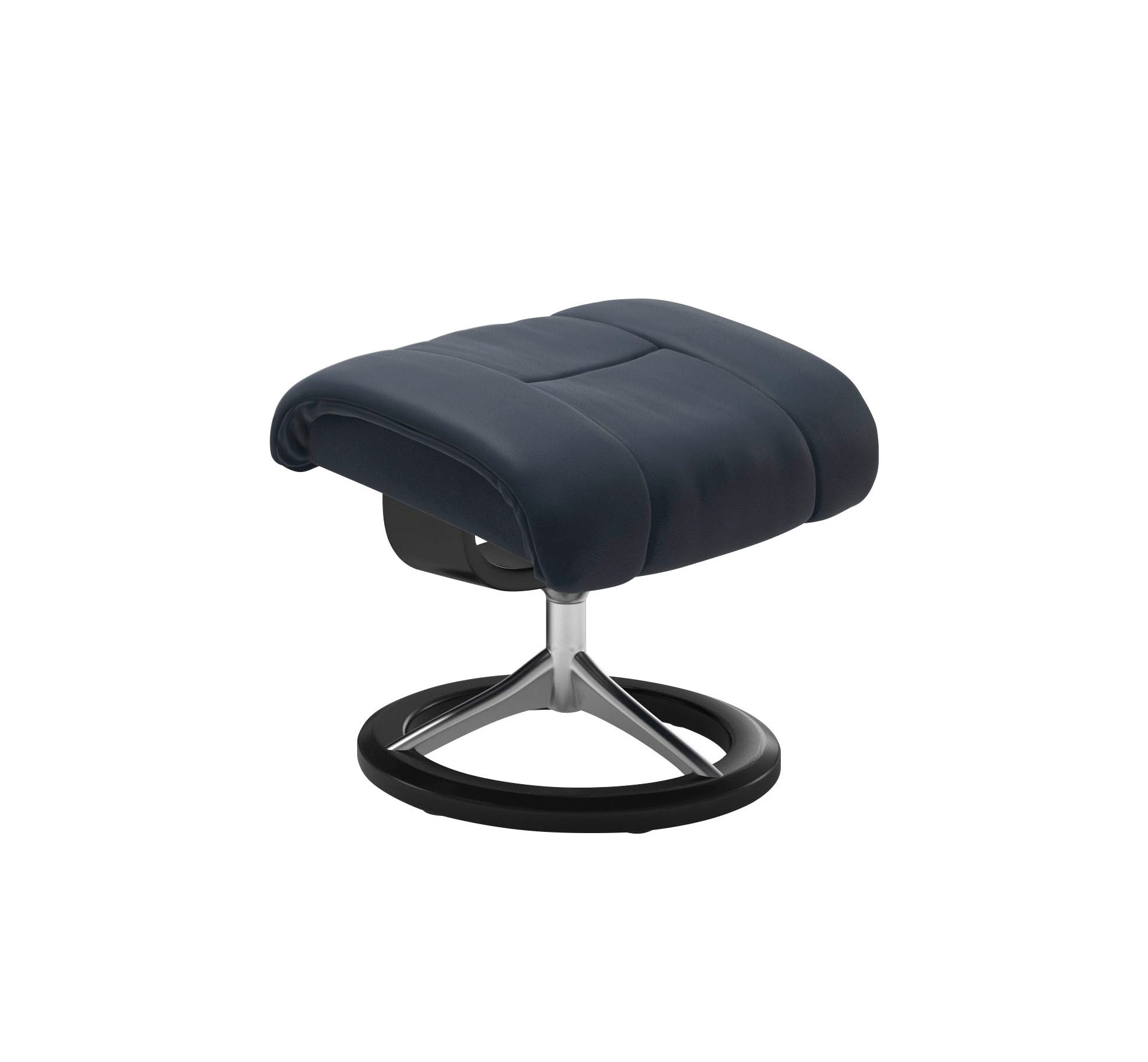 Stressless® Relaxsessel »Reno«, (Set, Relaxsessel mit Hocker), mit Hocker, mit Signature Base, Größe S, M & L, Gestell Schwarz