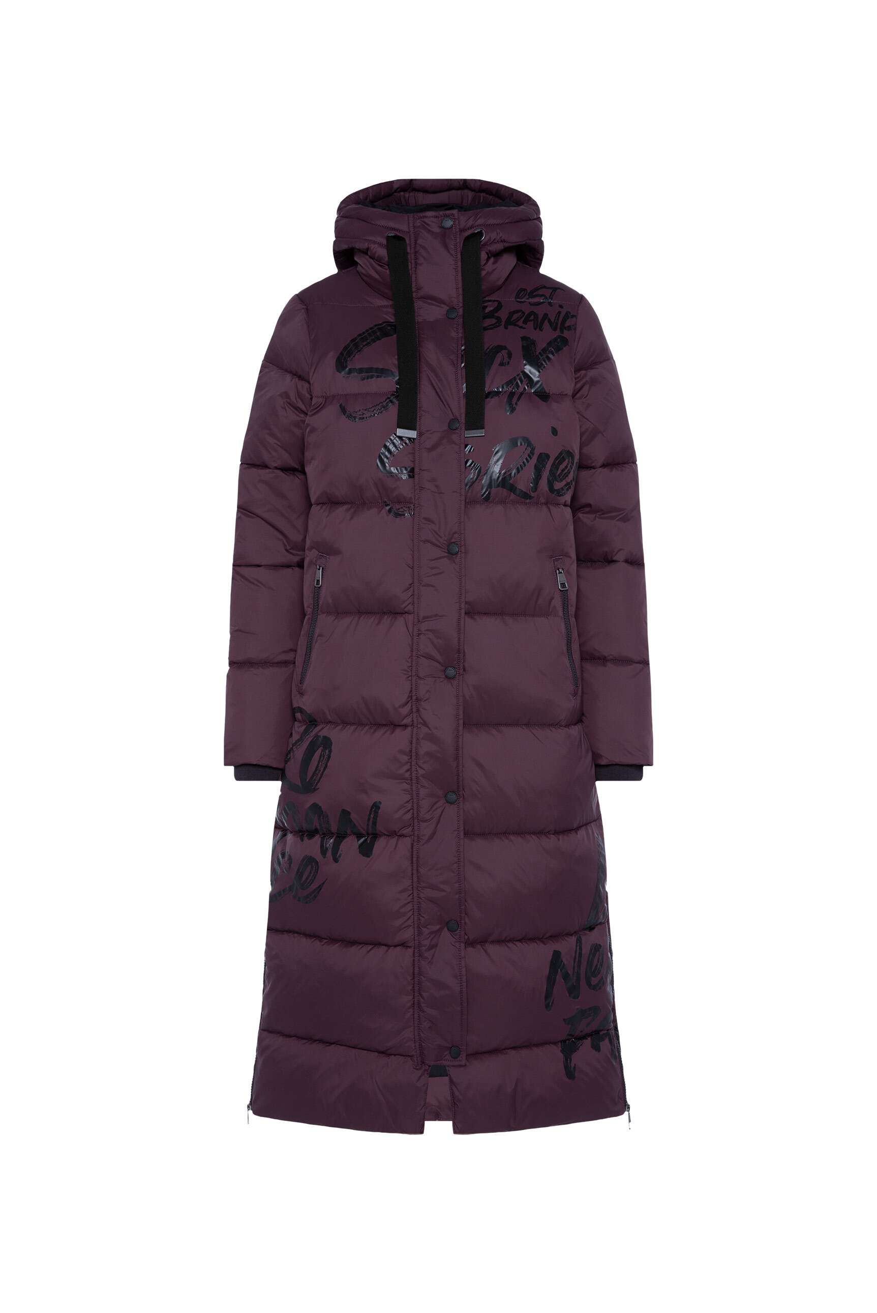 SOCCX Langmantel mit seitlichen Reißverschlüssen am Saum