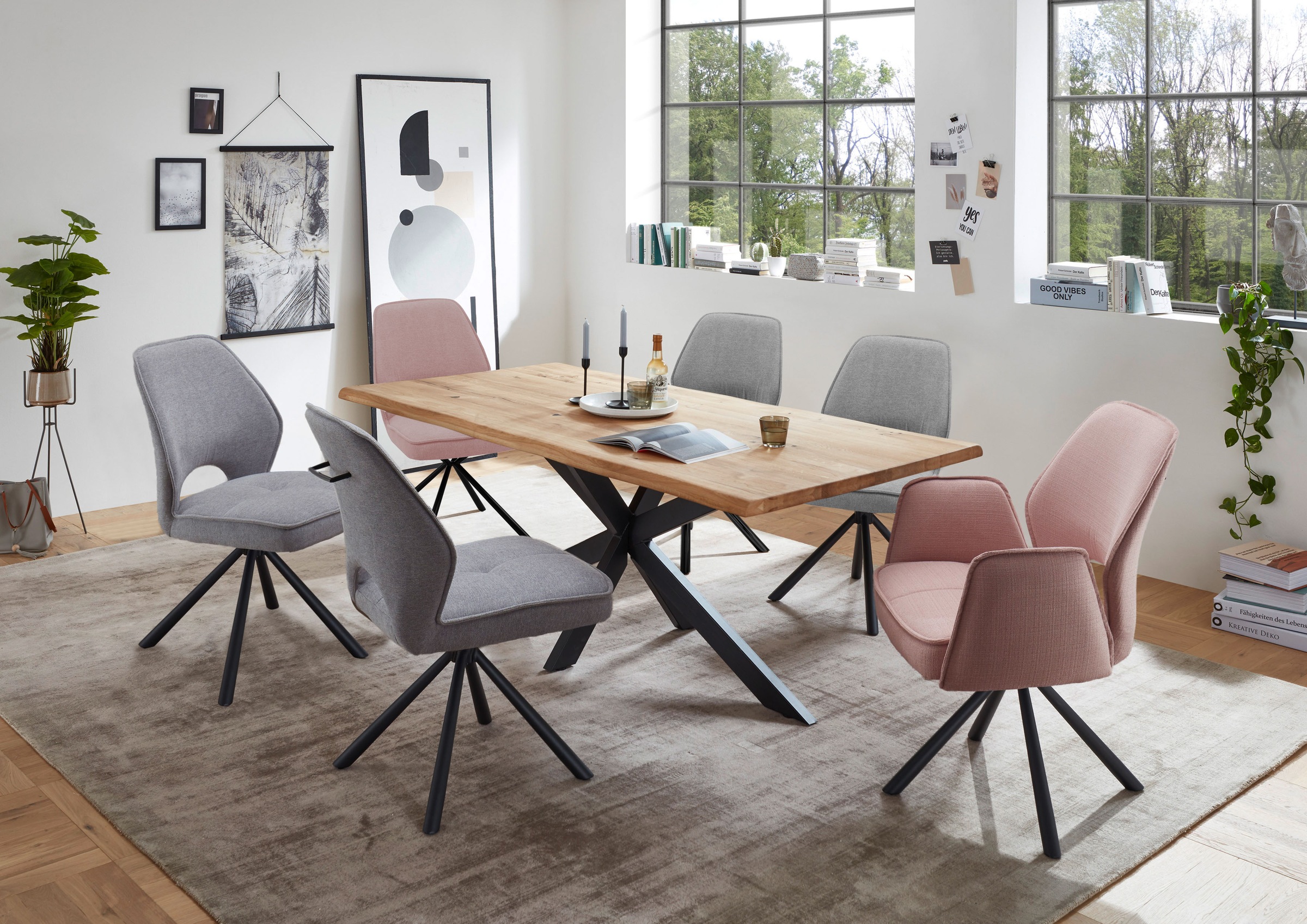 Thumbnail - Stolkom Armlehnstuhl "Nele" (Set) 2 Stk.180 grad drehbar mit Auto-Return