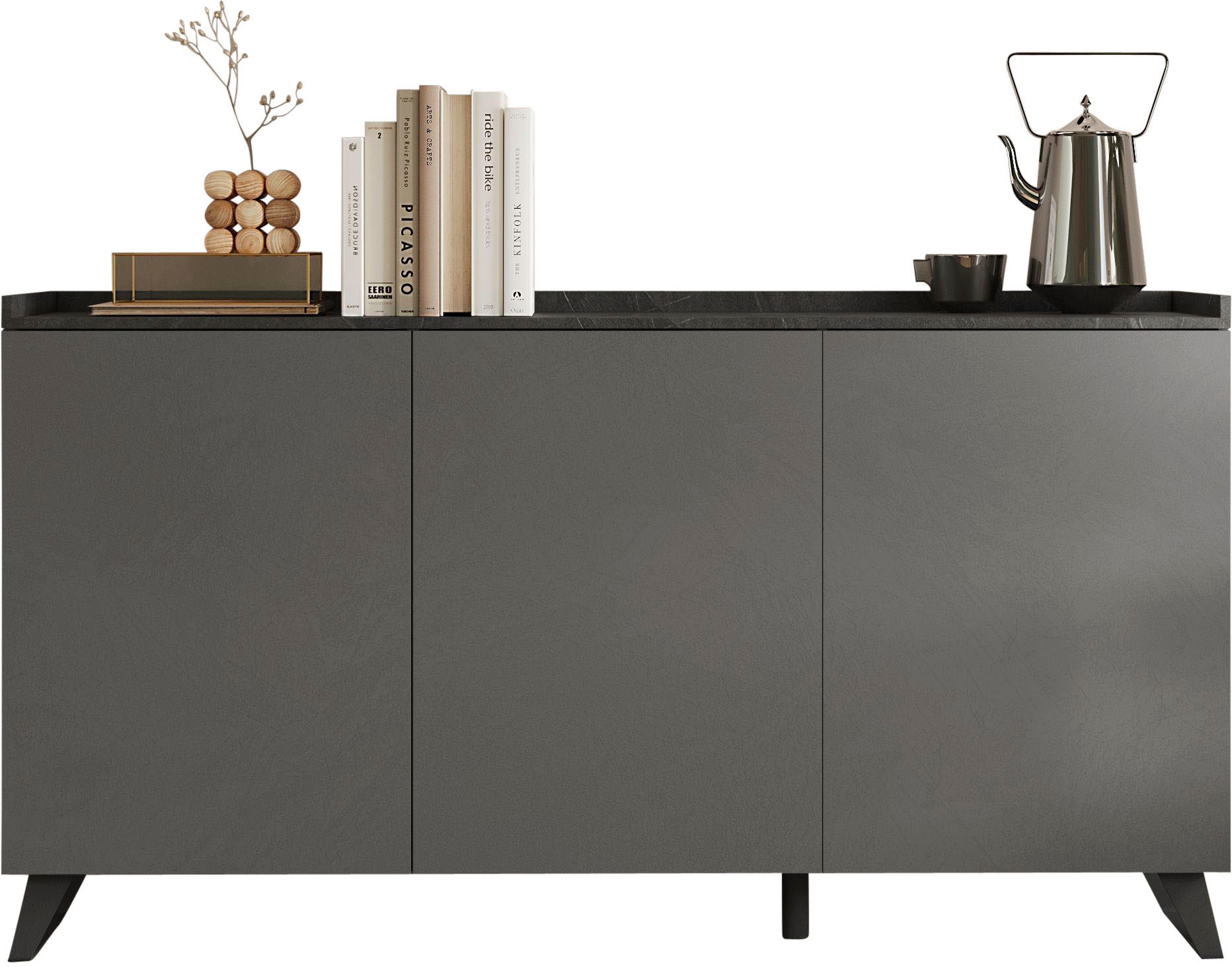 INOSIGN Sideboard "Tray, Breite 181, Kommode mit 3 Türen", Top "Tablet", Push-to-open Funktion