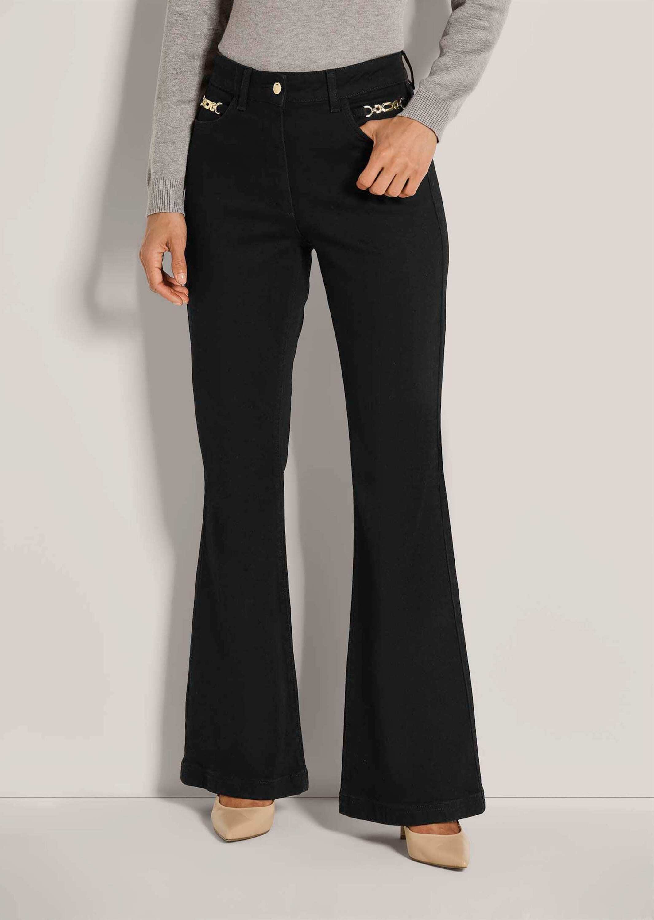 MADELEINE Regular-fit-Jeans »Bootcut-Jeans Bootcut-Jeans mit Kettendetails«