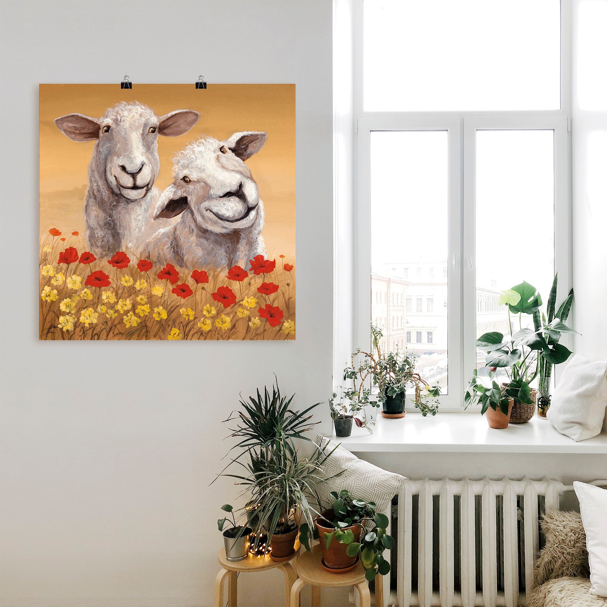 Artland Wandbild "Schafe" Haustiere 1 Stk. tlg. als Alubild, Outdoorbild, L günstig online kaufen