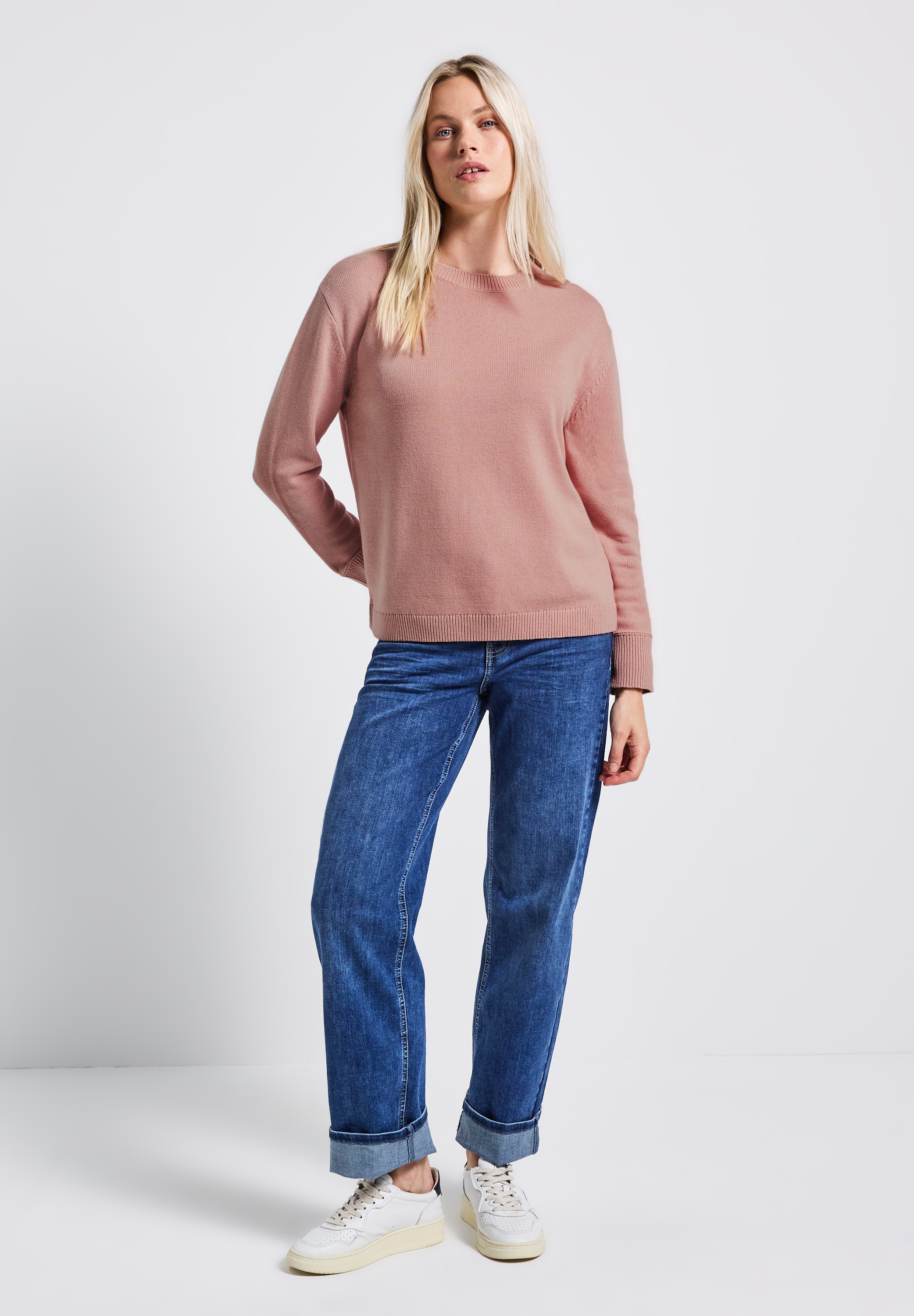 STREET ONE Strickpullover, mit Rundhalsausschnitt