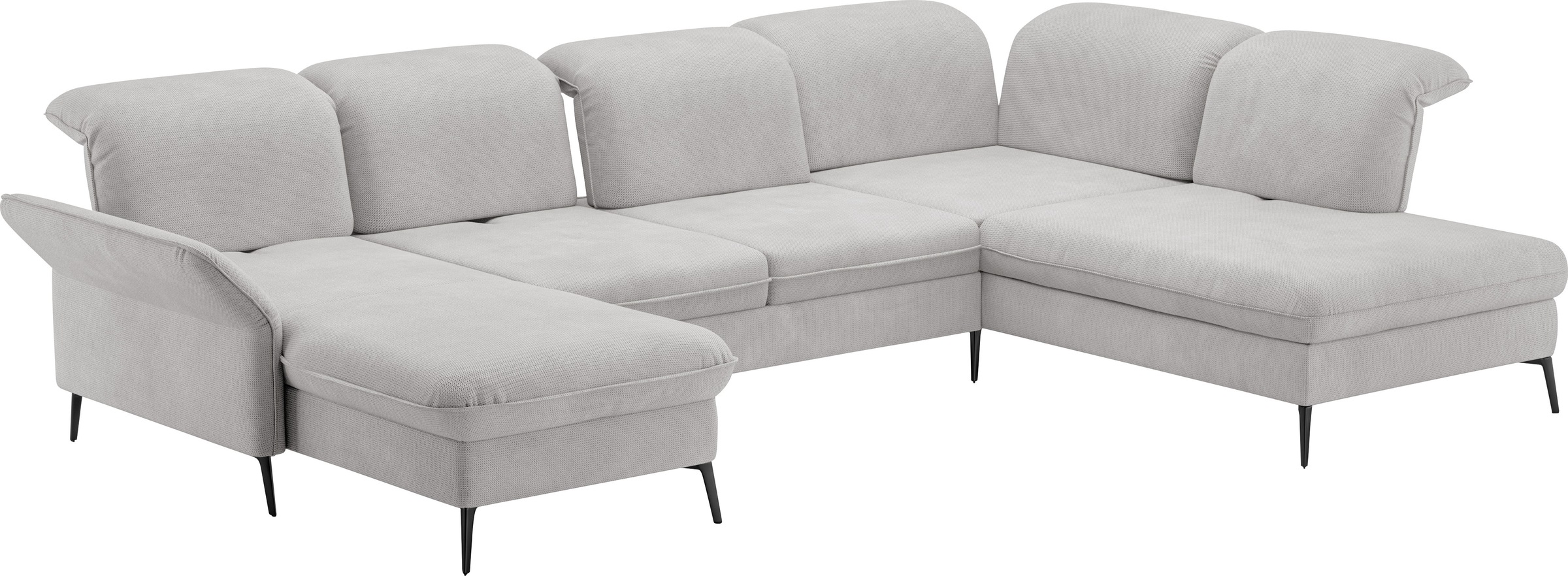 sit&more Wohnlandschaft »Emely, inkl. Sitztiefenverstellung«, wahlweise mit Bettfunktion,Bettkasten,Kopf- & Armteilverstellung