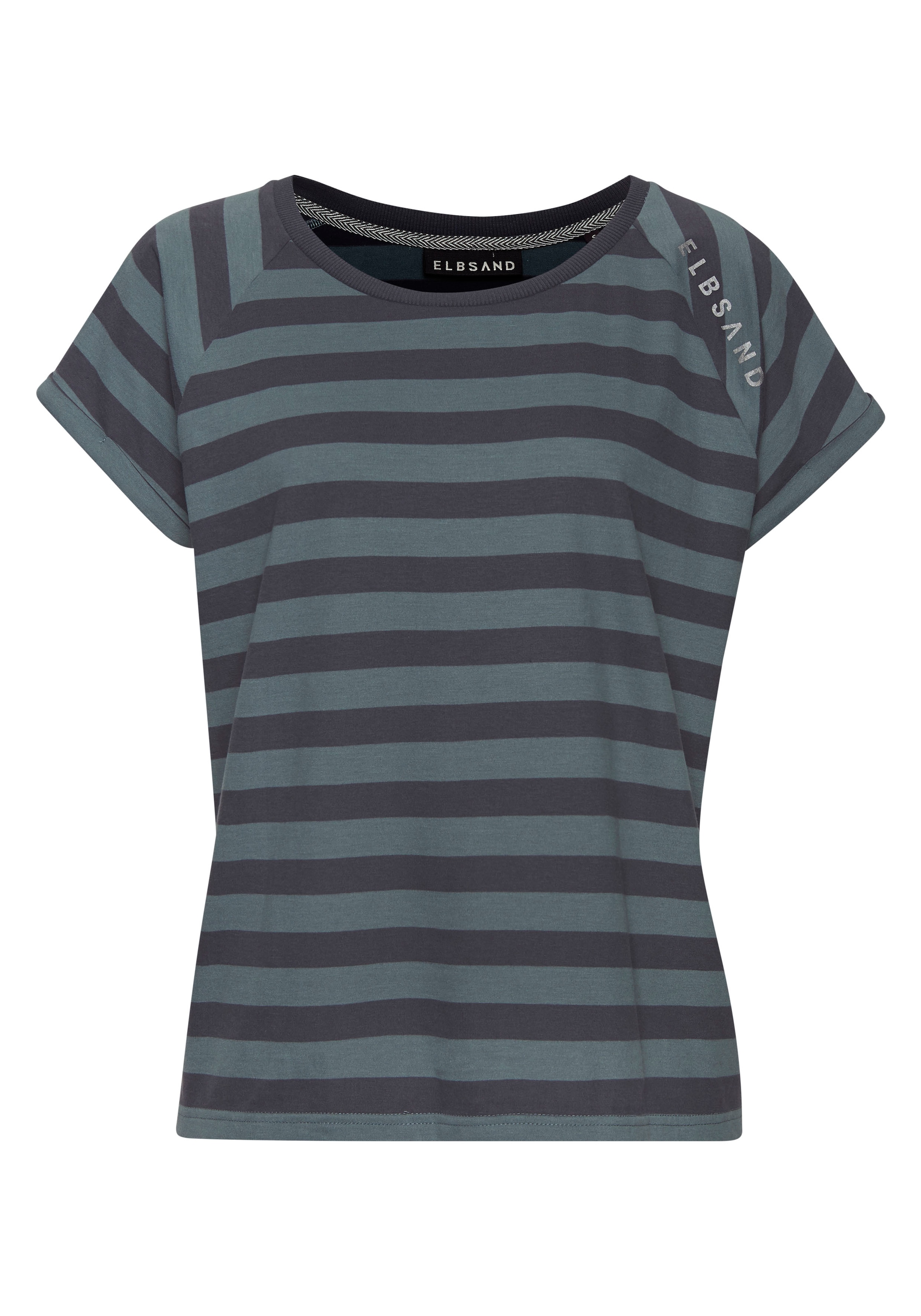 Elbsand T-Shirt »Calisa«, mit Streifenmuster, sportliches Kurzarmshirt aus Baumwoll-Mix