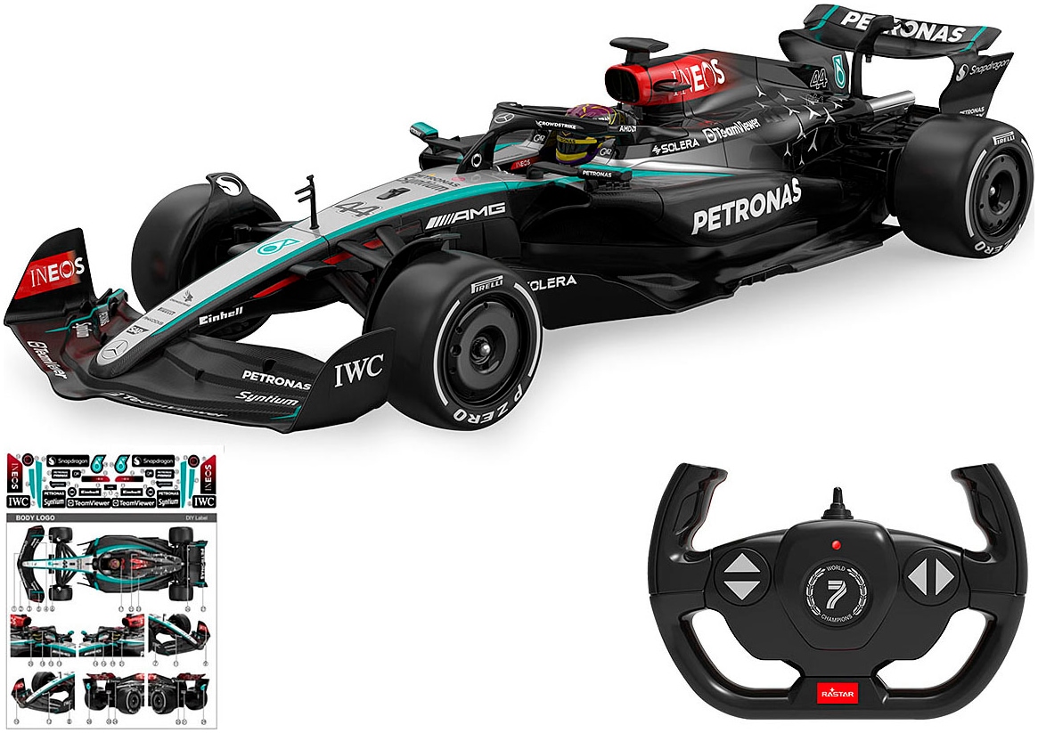 Jamara RC-Auto »Mercedes-AMG F1 W15 E Performance schwarz 2,4GHz« Maßstab 1:12
