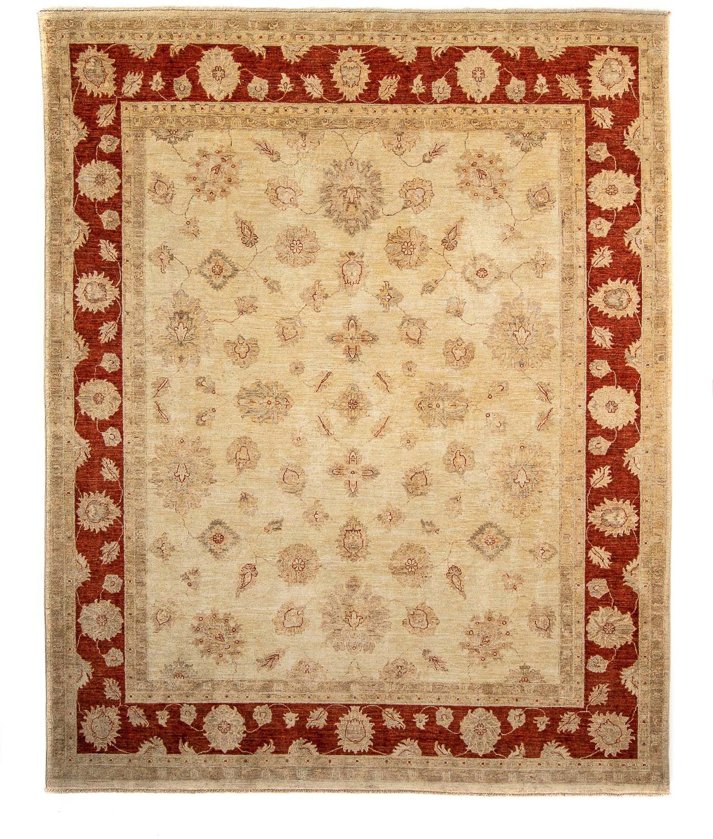 morgenland Orientteppich »Ziegler - 303 x 246 cm - hellbraun«, rechteckig, Wohnzimmer, Handgeknüpft, Einzelstück mit Zertifikat