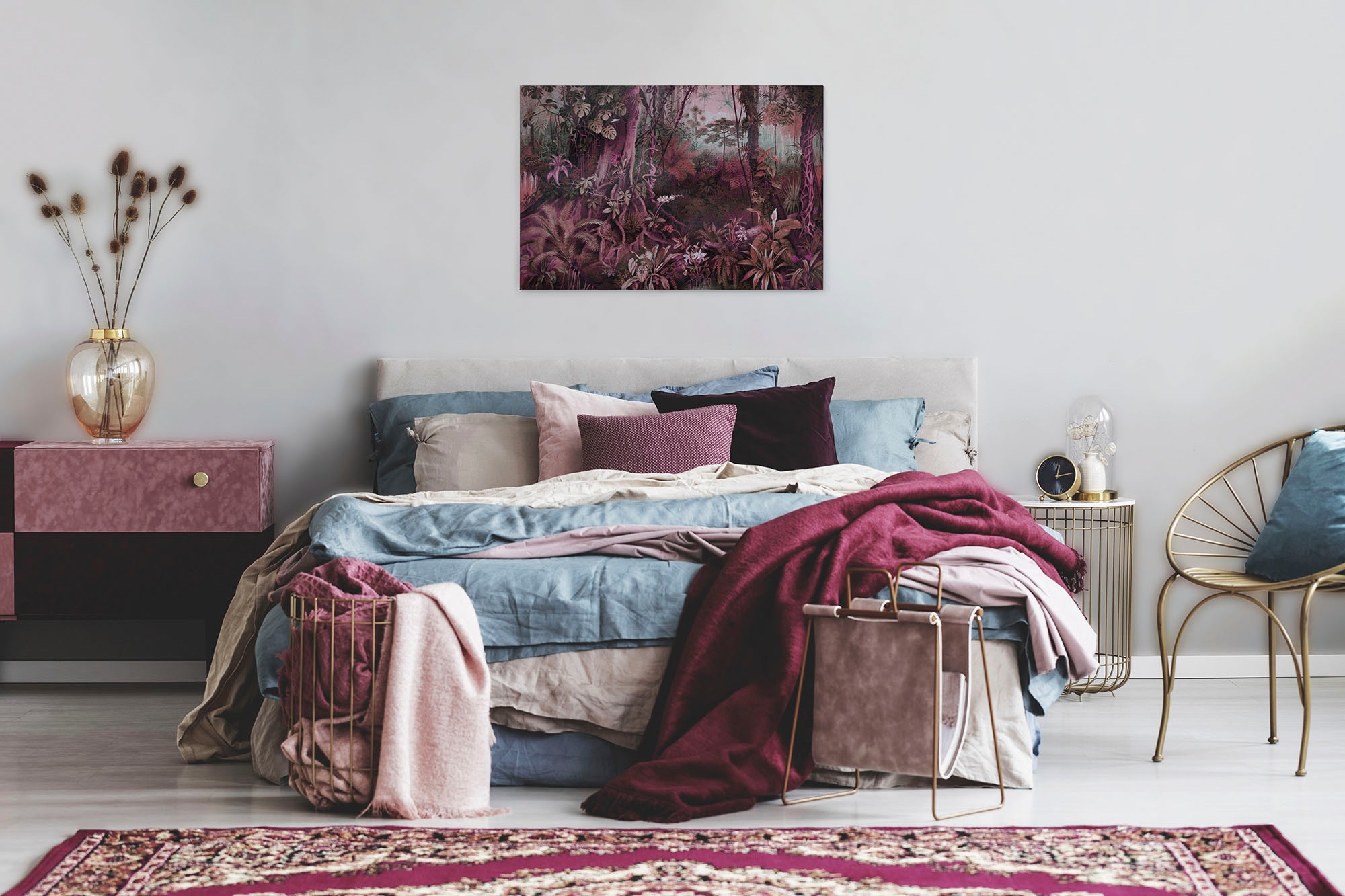 A.S. Création Leinwandbild »jungle«, Kunst-Gemälde-Kinder, (1 St.), Keilrahmen Bild Dschungel Wald Leinwand-Bild Wohnzimmer modern Kinder