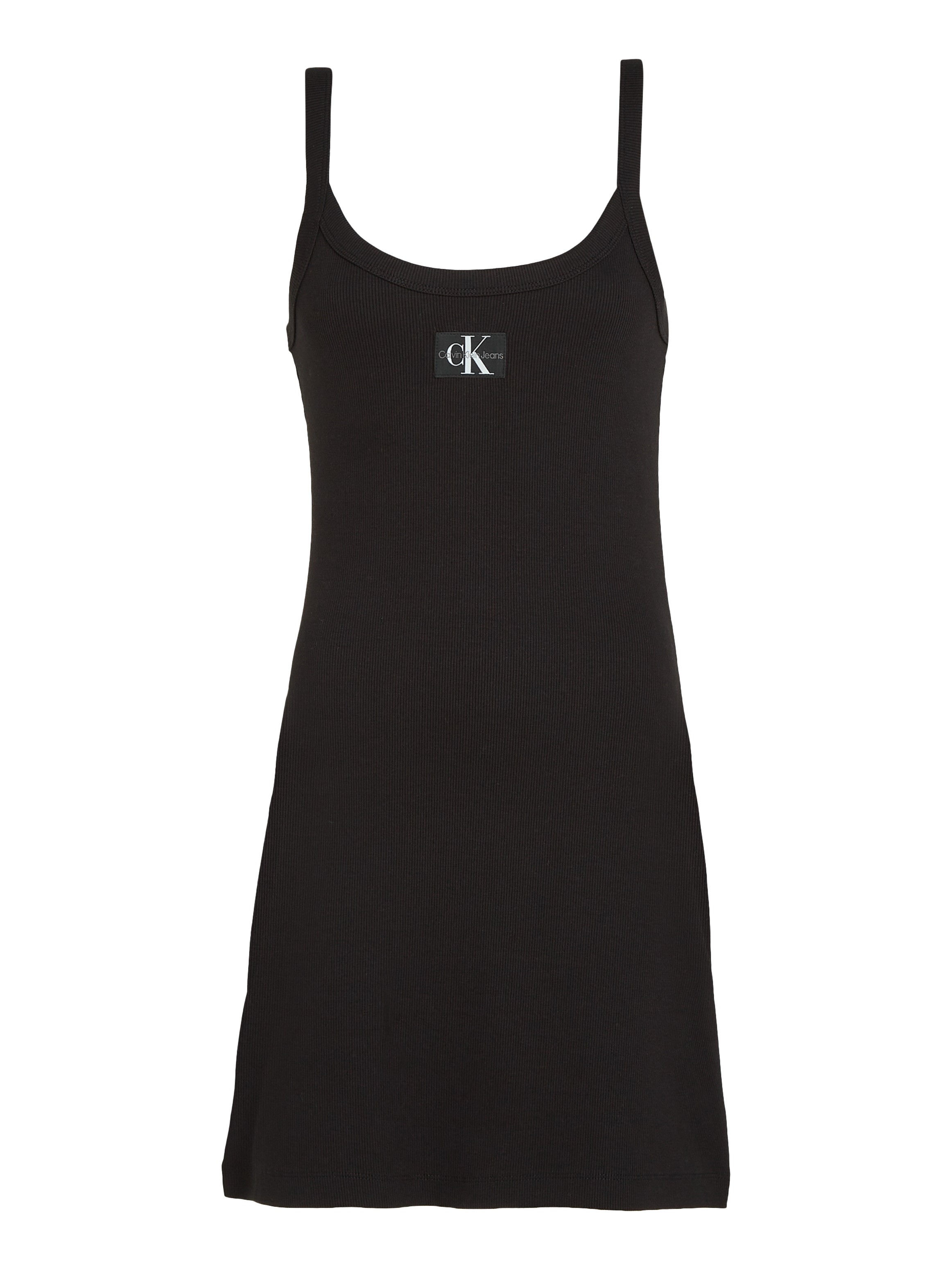 Calvin Klein Jeans Spaghettikleid »WOVEN LABEL RIB TANK DRESS«, mit Logopatch