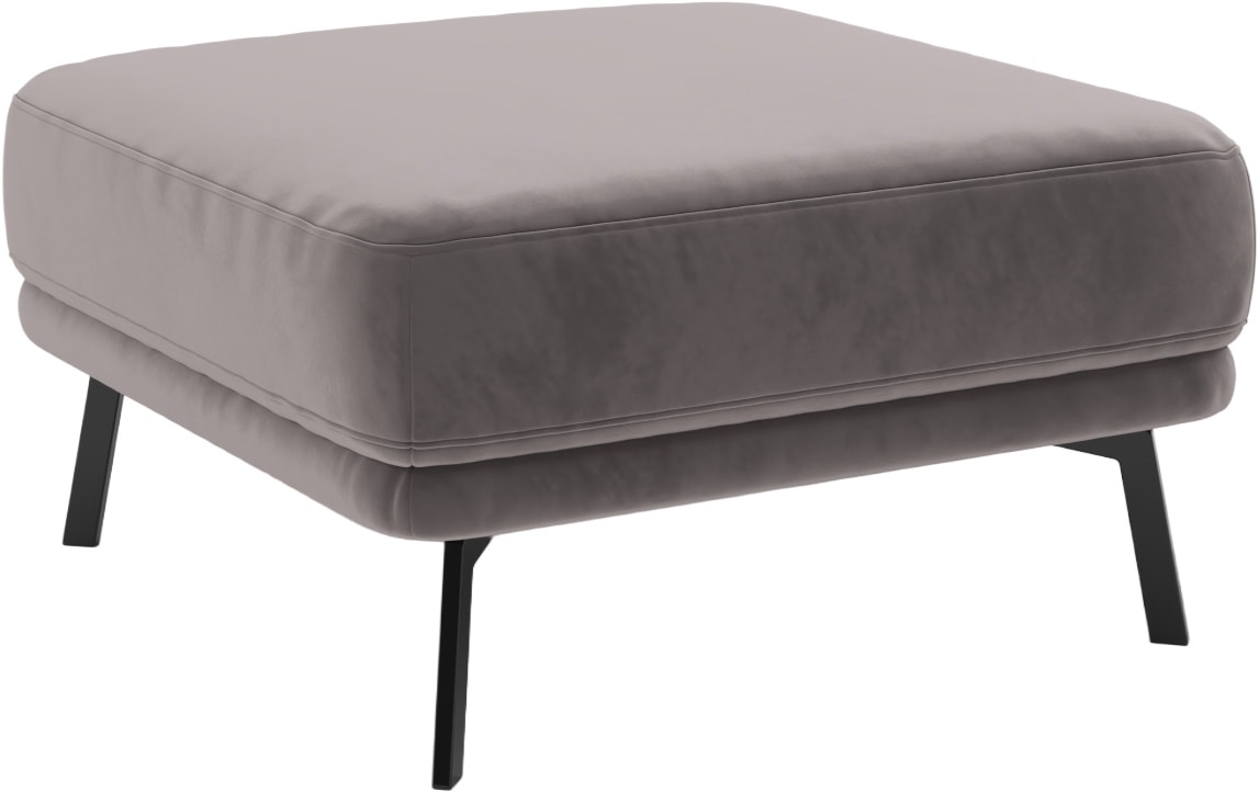 SCHÖNER WOHNEN-Kollektion Hocker "Pearl - 5 Jahre Hersteller-Garantie, auch in Bouclé" Passend zur Serie Pearl, B/T/H: 80/80/45cm, Füße Metall