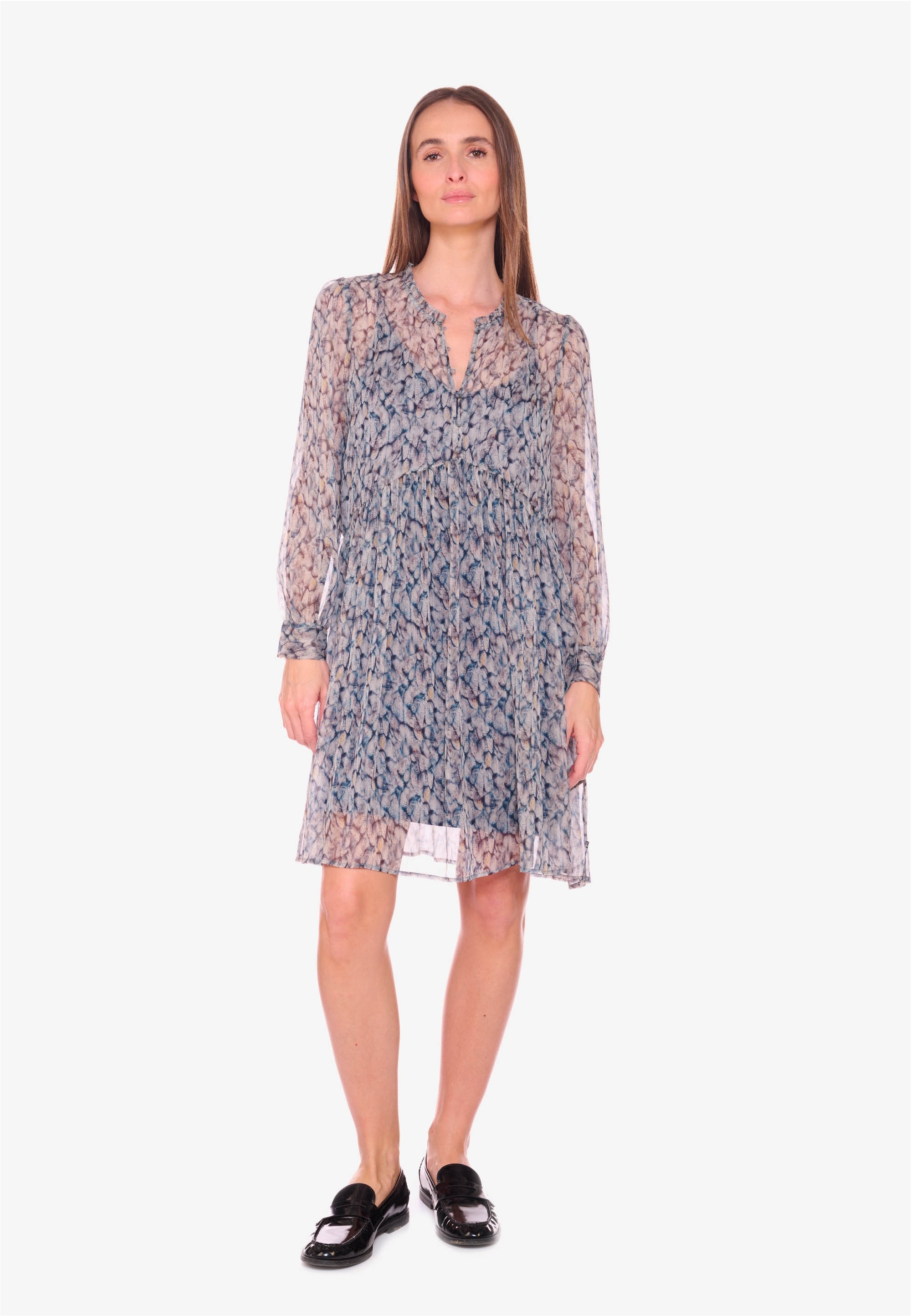 Le Temps Des Cerises Jerseykleid »DENALI«, mit schönem Allover-Muster