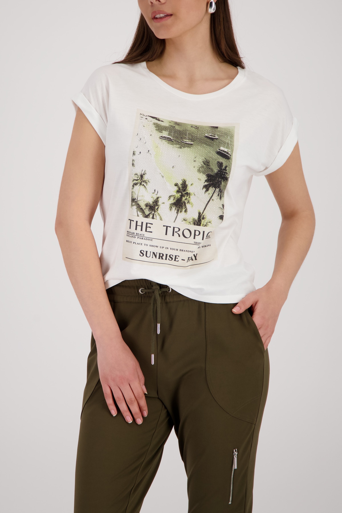 Monari T-Shirt "Shirt Tropics" Regular fit mit Print