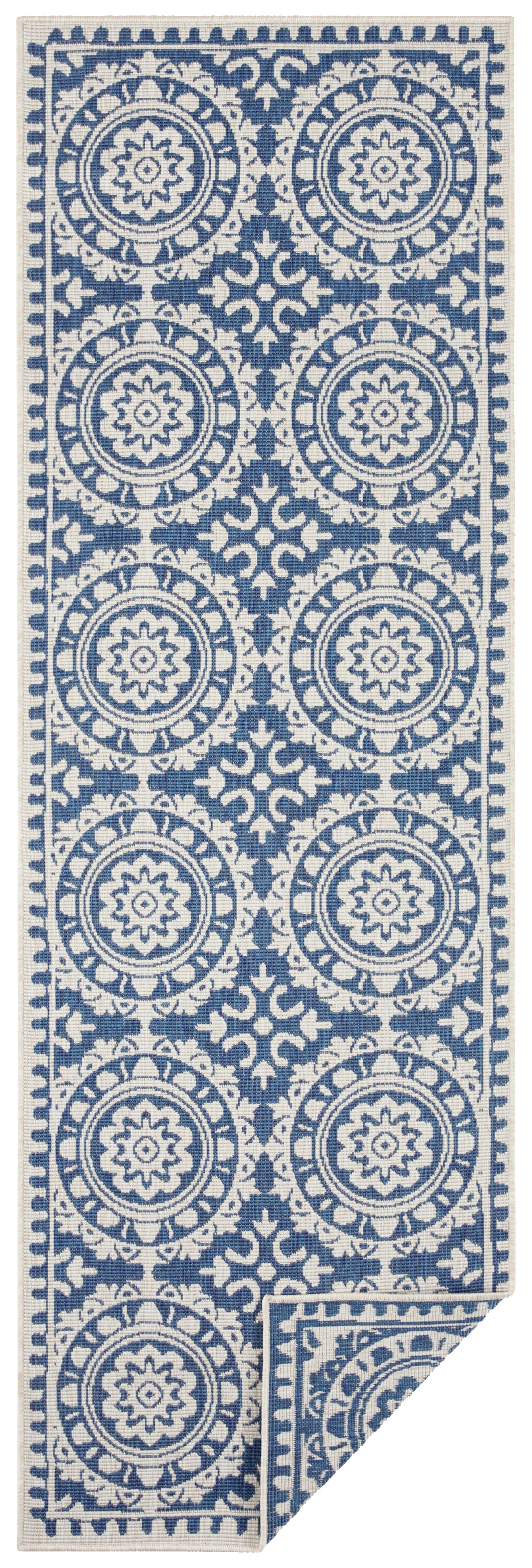 NORTHRUGS Läufer »Jardin«, rechteckig, 5 mm Höhe, Wendeteppich, In-& Outdoor, Vintage, Balkon, Garten, Wohnzimmer, Flur