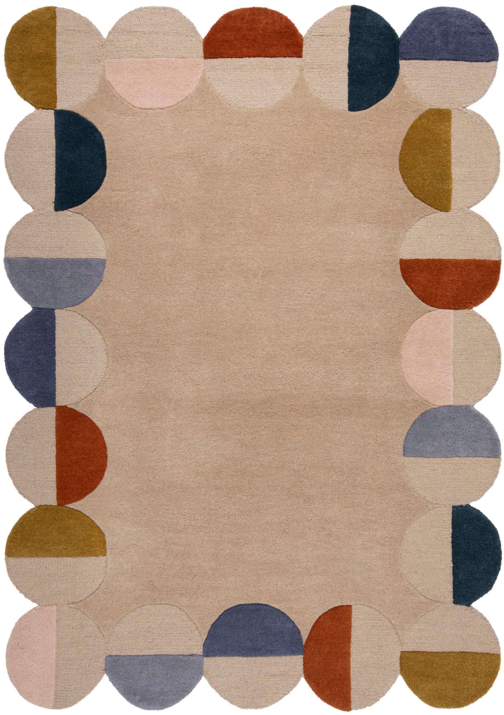 FLAIR RUGS Wollteppich "Mia Scallop" rechteckig 12 mm Höhe in Jakobsmuschel günstig online kaufen