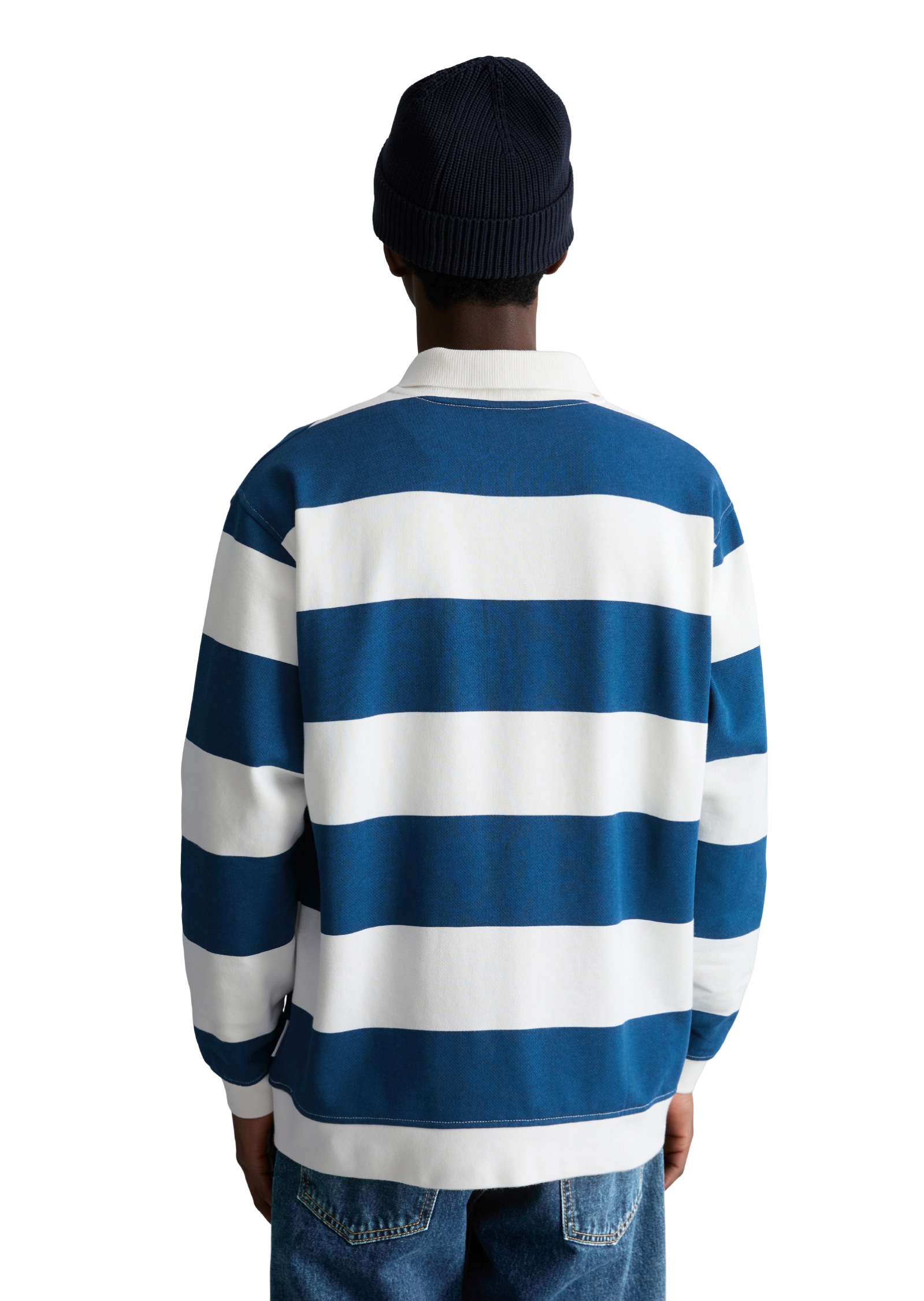 Marc OPolo DENIM Sweatshirt "mit Polokragen", relaxed fit mit gedrucktem St günstig online kaufen