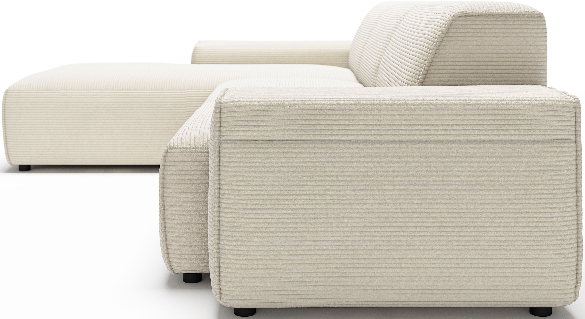 andas Ecksofa »Glimminge auch in Breitcord, Feincord, Bouclé + Easy care-Bezug«, L-Form, Breite 294, Zierkissen