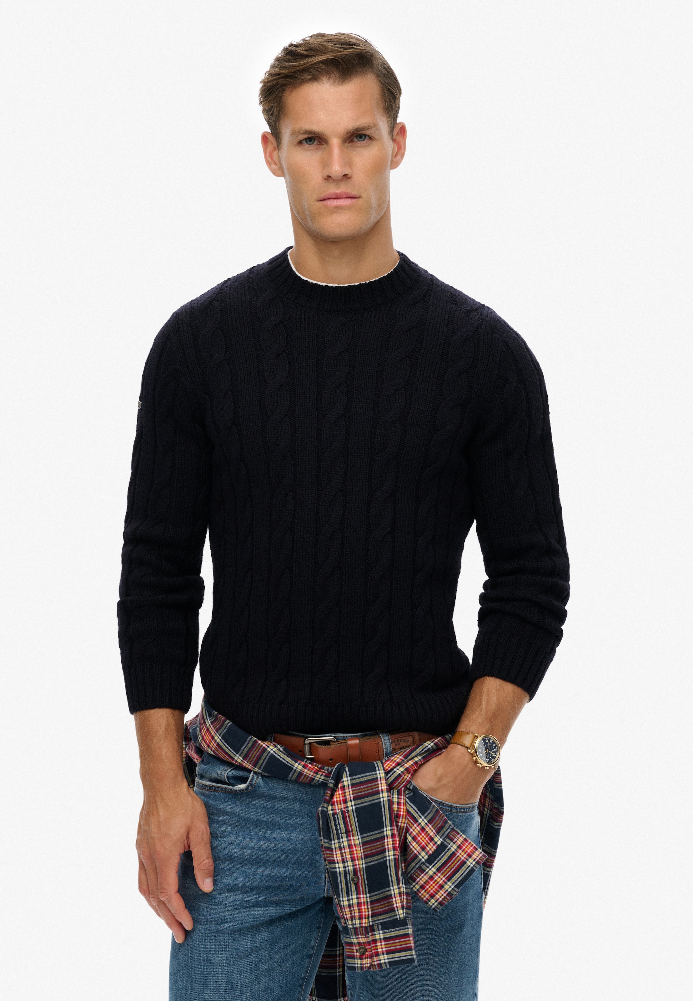 Superdry Strickpullover "JACOB CABLE JUMPER" günstig online kaufen