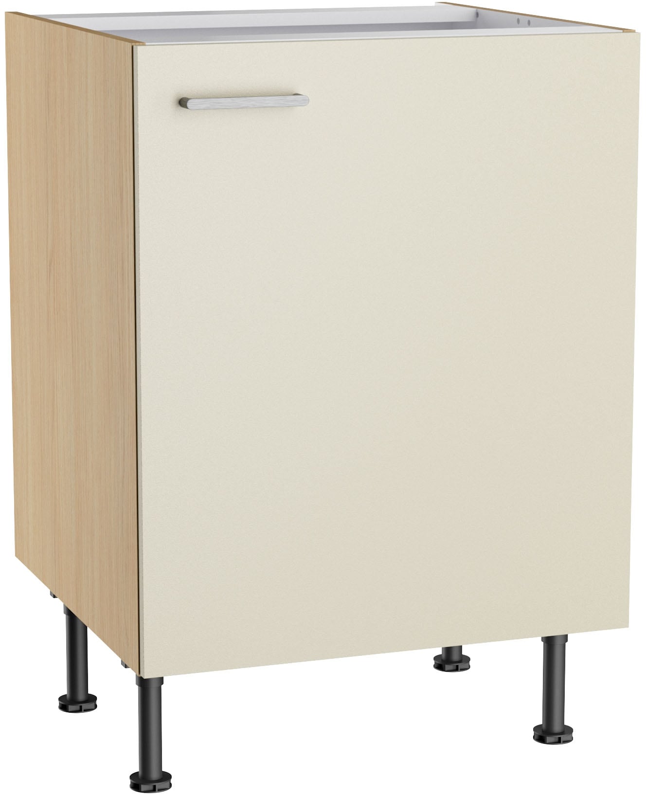 KOCHSTATION Unterschrank "KS-Lucy" Breite 60 cm, mit 1 Tür, 1 Einlegeboden, Soft-Close, verstellbare Füße