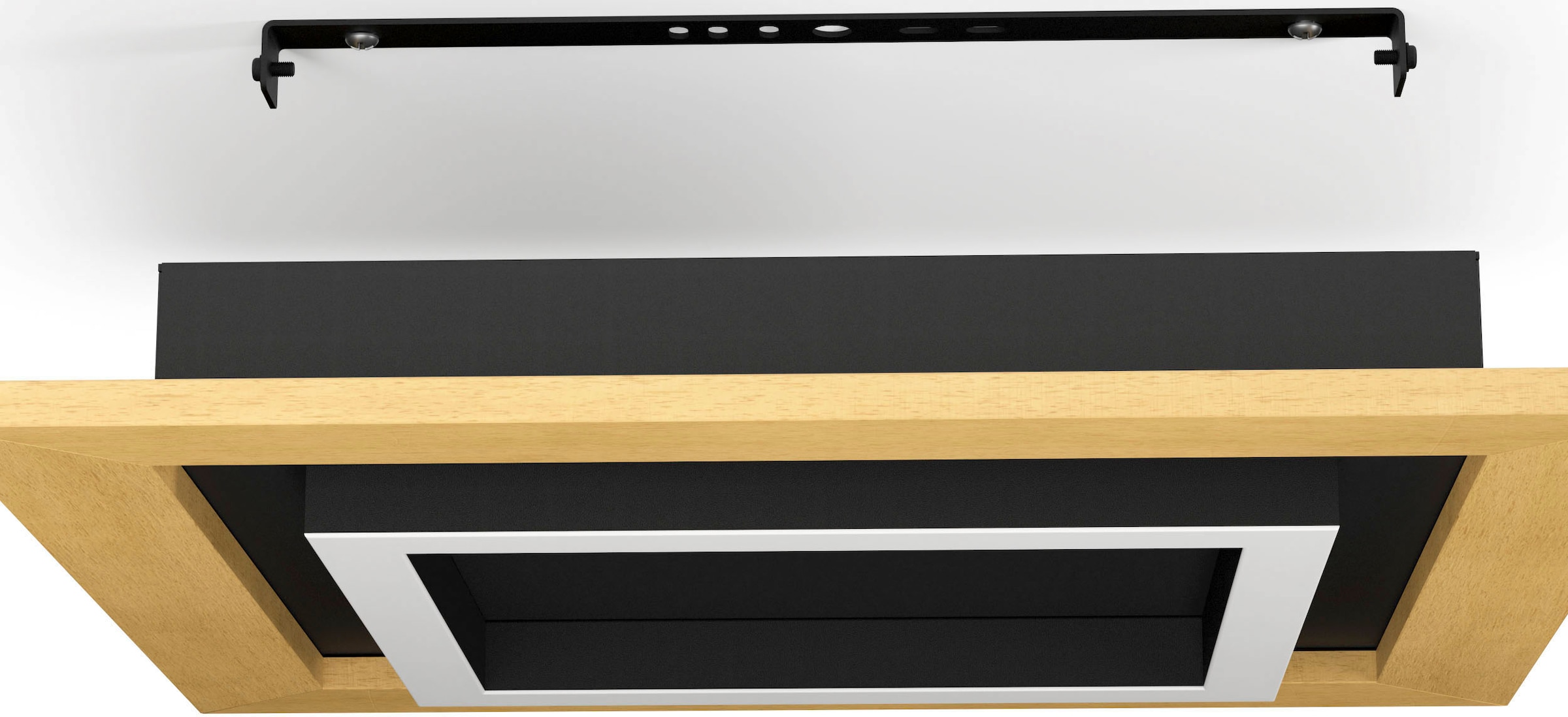 EGLO LED-Deckenleuchte »TIRRENARA« in schwarz und braun aus Stahl, Holz /  inkl. LED fest integriert - 4 x 5,4 Watt kaufen | BAUR