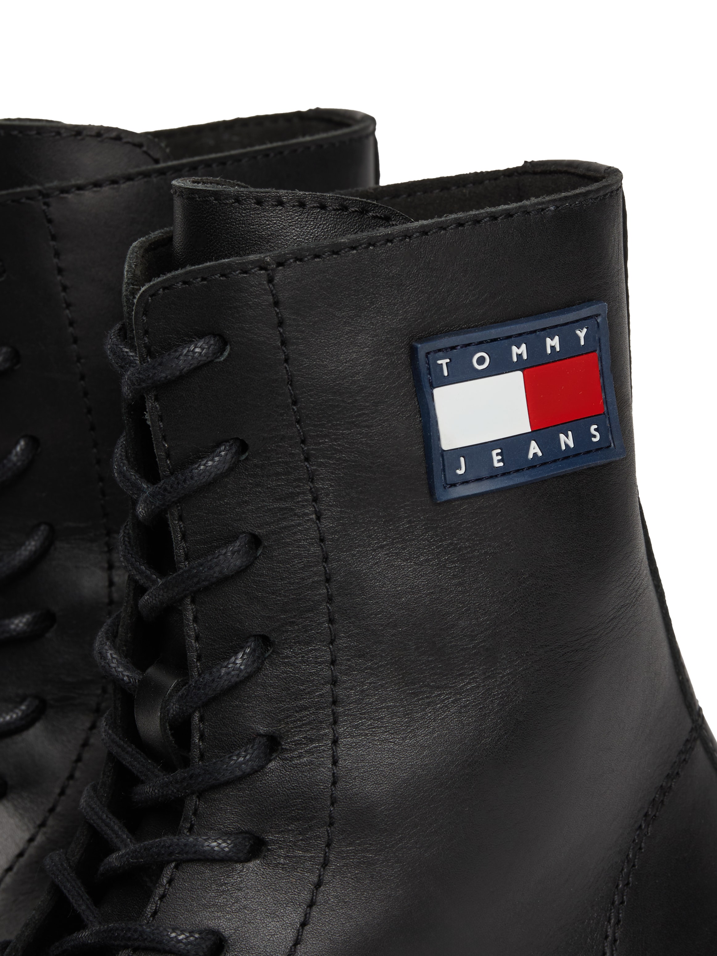 Tommy Jeans Schnürboots "TJM LACE UP MID BOOT SMOOTH", Blockabsatz, Herbstm günstig online kaufen