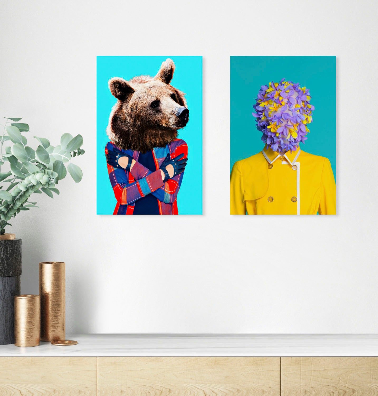 queence Acrylglasbild "Blumenkopf" Blumenbilder  Blätter  Kunst  klassische günstig online kaufen