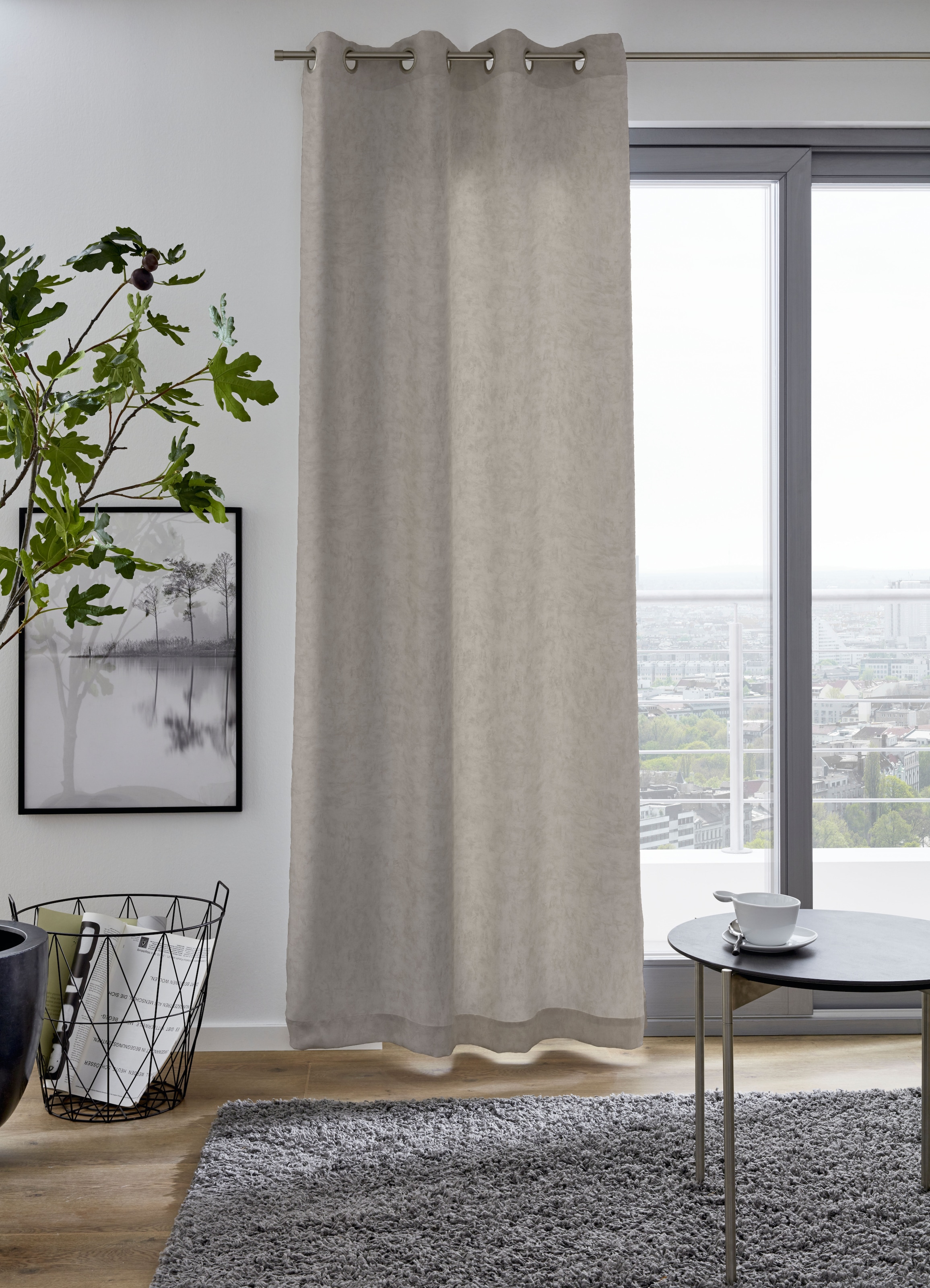 my home "MARMOR" Ösen 1 Stk. tlg. blickdicht, monochrom, verschiedene Größe günstig online kaufen