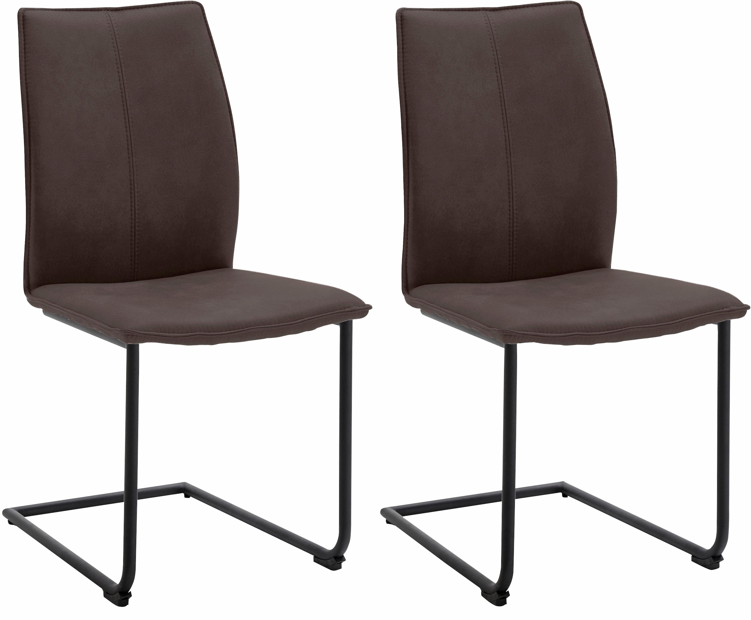 NIEHOFF SITZMÖBEL Freischwinger "Capri" (Set) 2 Stk. Leder PRISMA Gestell a günstig online kaufen