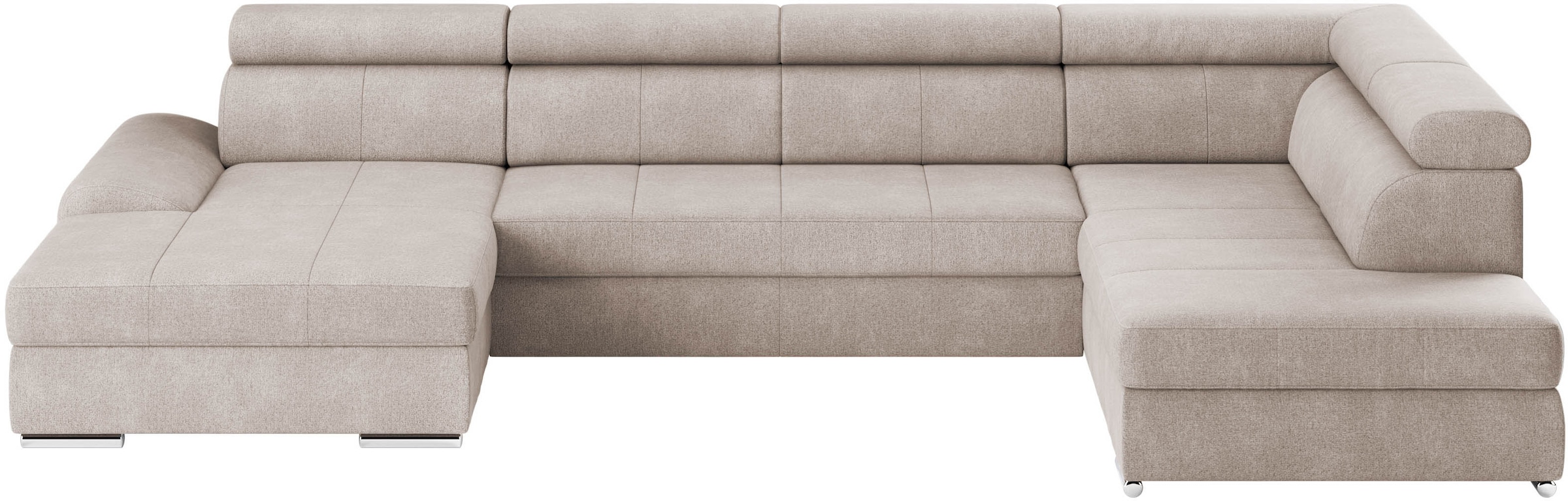 sit&more Wohnlandschaft »U-Form« mit verstellbaren Kopfteilen, wahlweise mit Bettfunktion