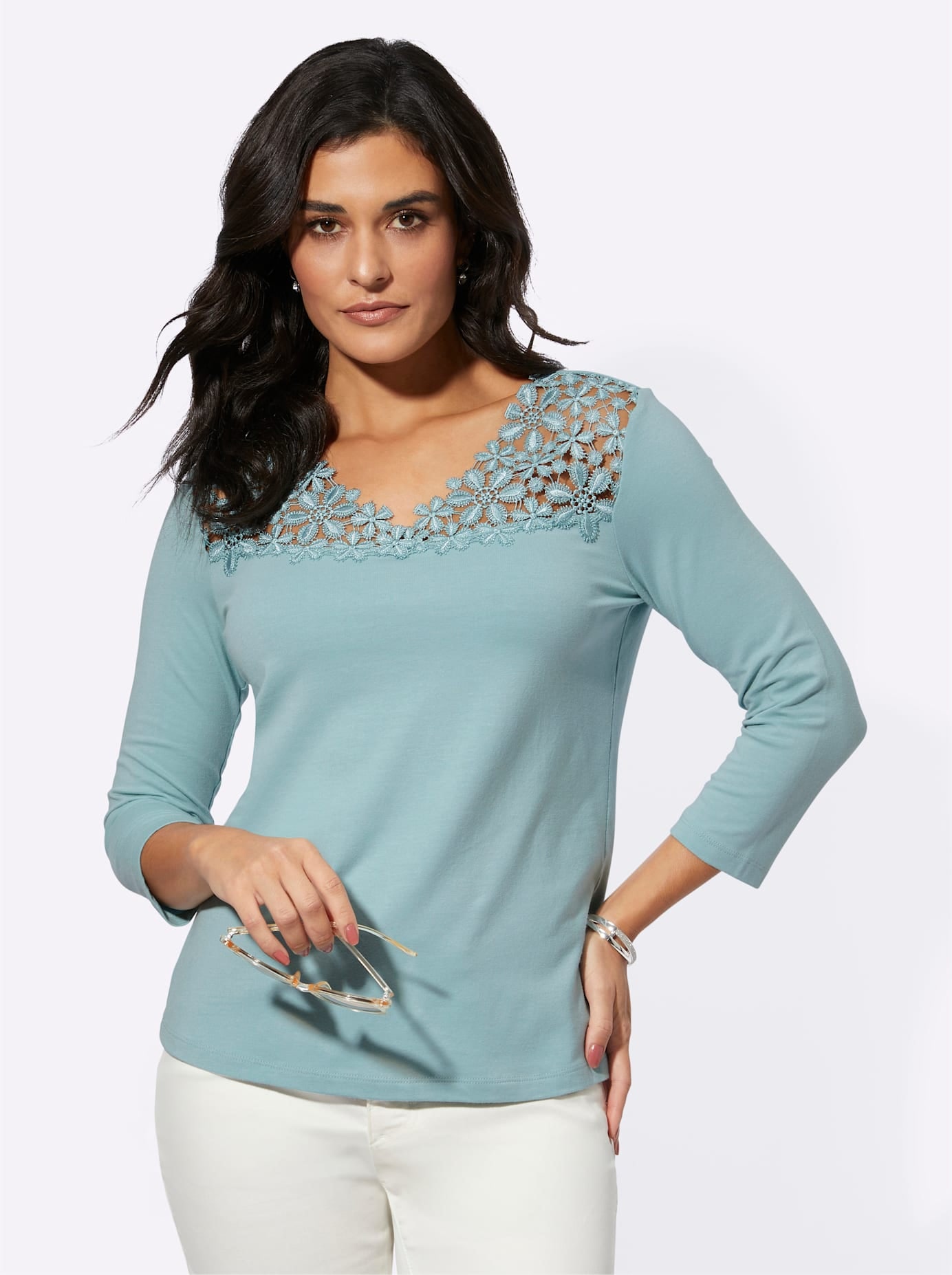 creation L 3/4-Arm-Shirt »Modal-Mix-Shirt«, (1 tlg.)