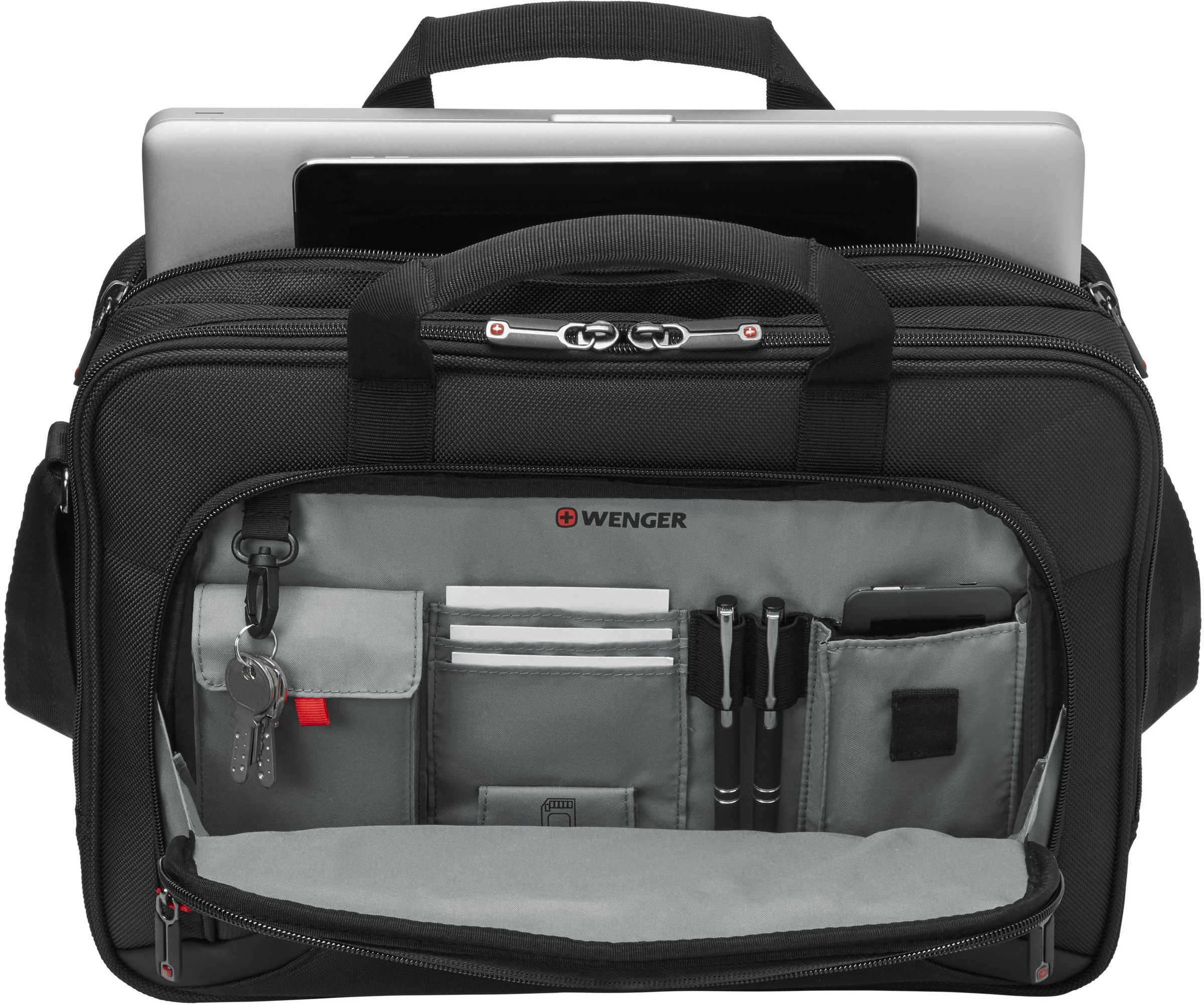 Wenger Laptoptasche »Prospectus, schwarz«, mit 16-Zoll Laptopfach und zusätzlichem 10-Zoll Tabletfach