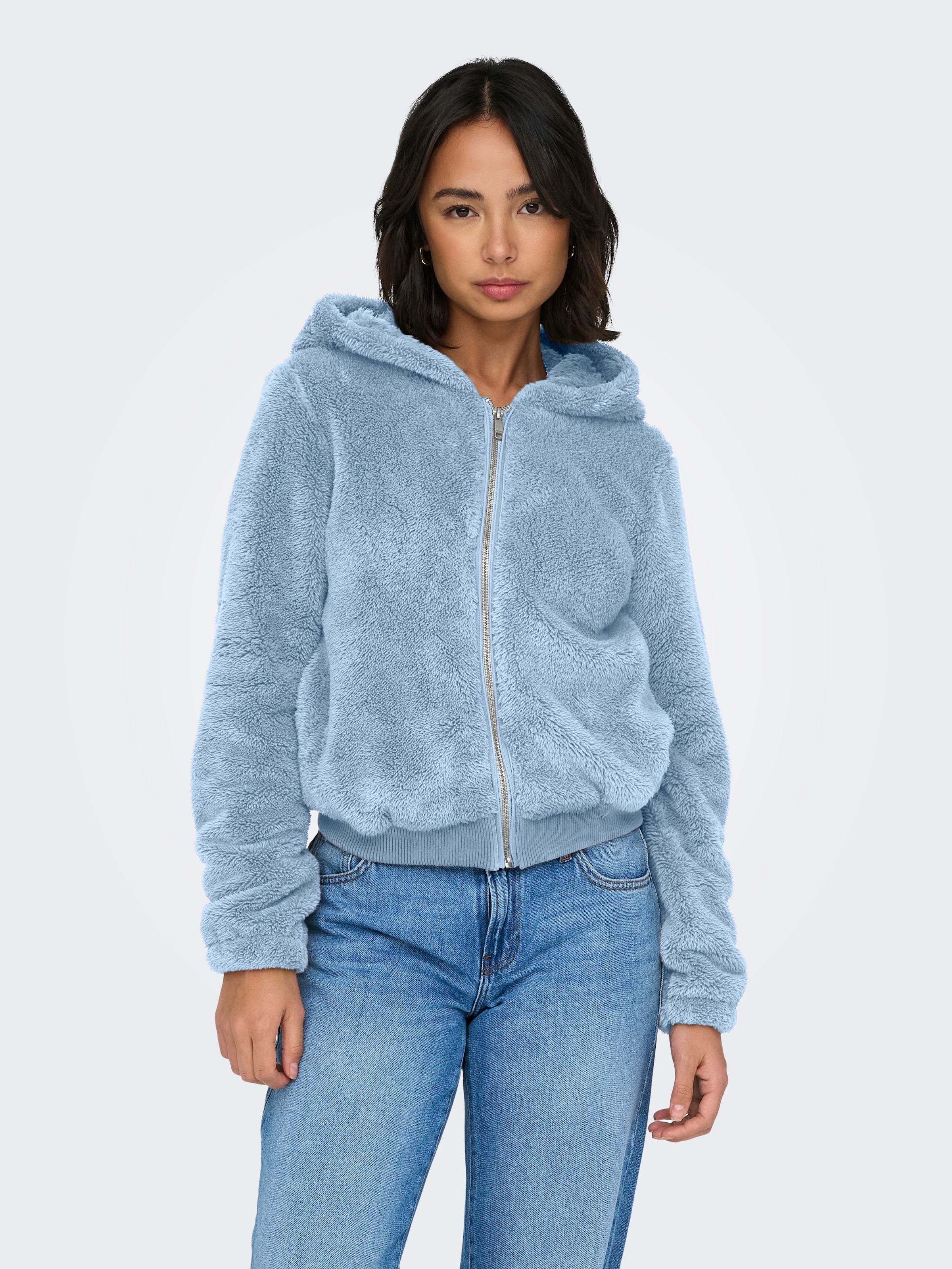 ONLY Kapuzenplüschjacke "ONLNEWANNA CONTACT SHERPA JKT OTW NOOS" mit Kapuze günstig online kaufen