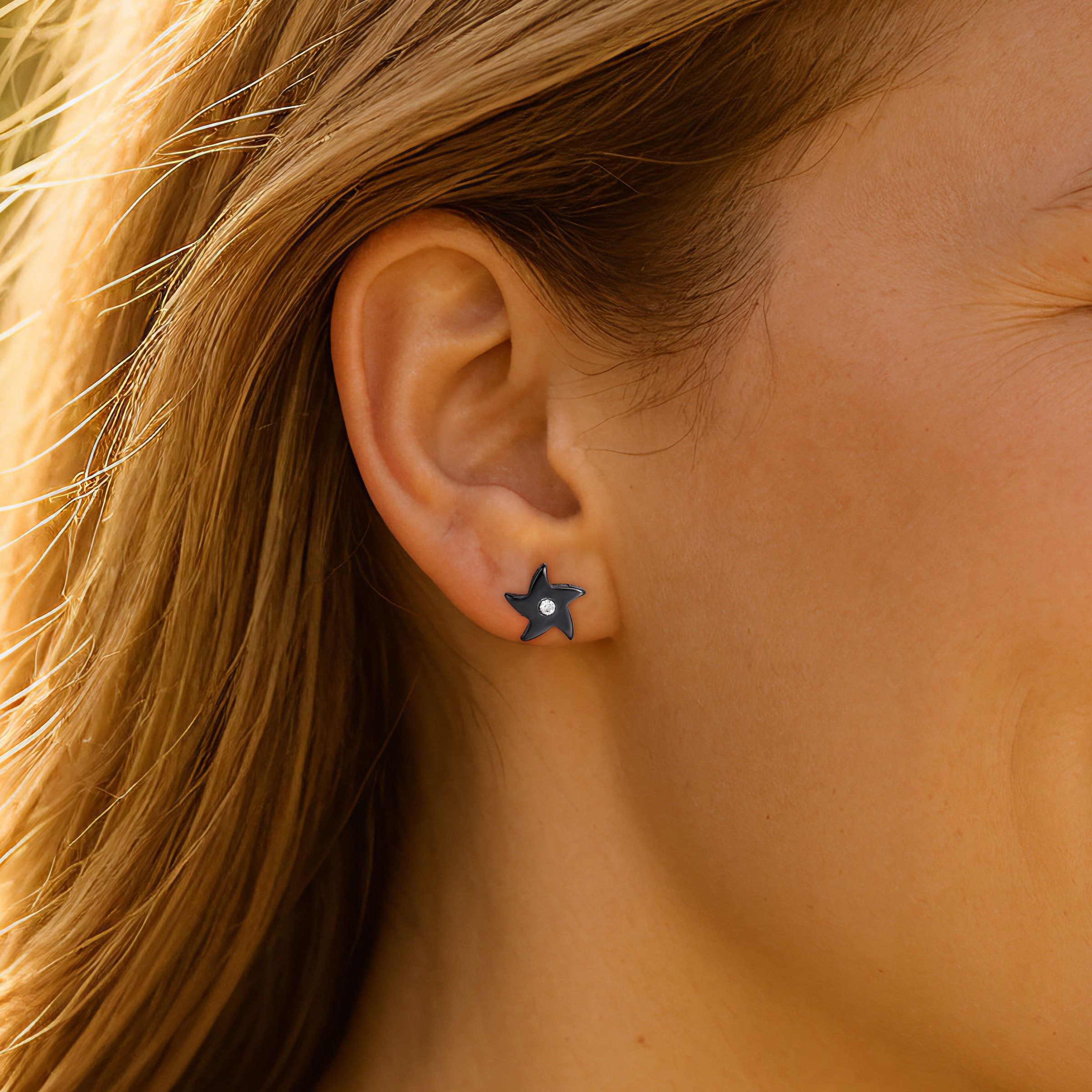 Firetti Paar Ohrstecker »Schmuck Geschenk Edelstahl Ohrschmuck Ohrringe Stern« mit Zirkonia (synth.)