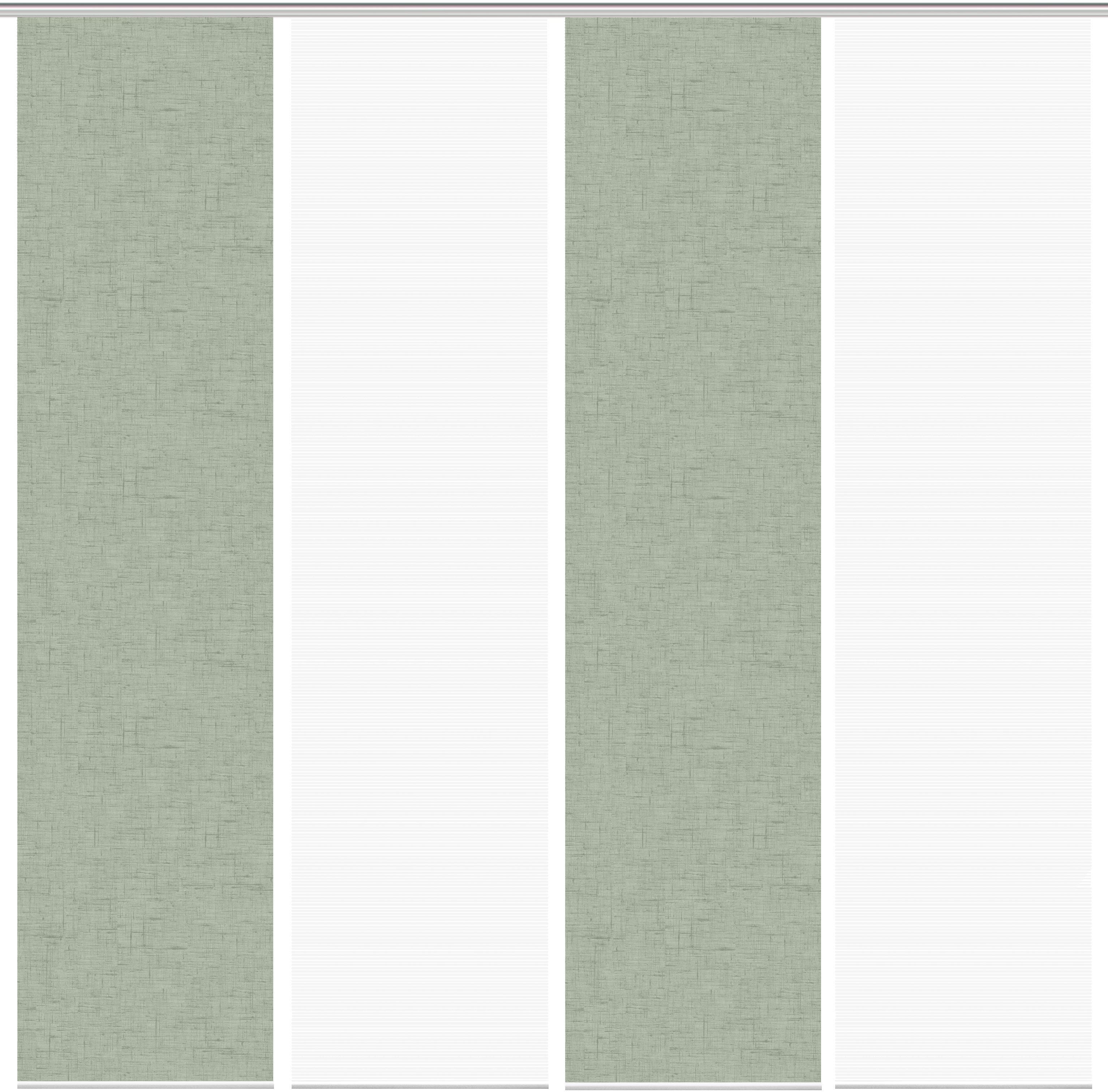 Thumbnail - Vision S Schiebegardine "PIVE 4er SET" Paneelwagen 4 Stk. tlg. Schiebevorhang Digidruck 4er Set PIVE