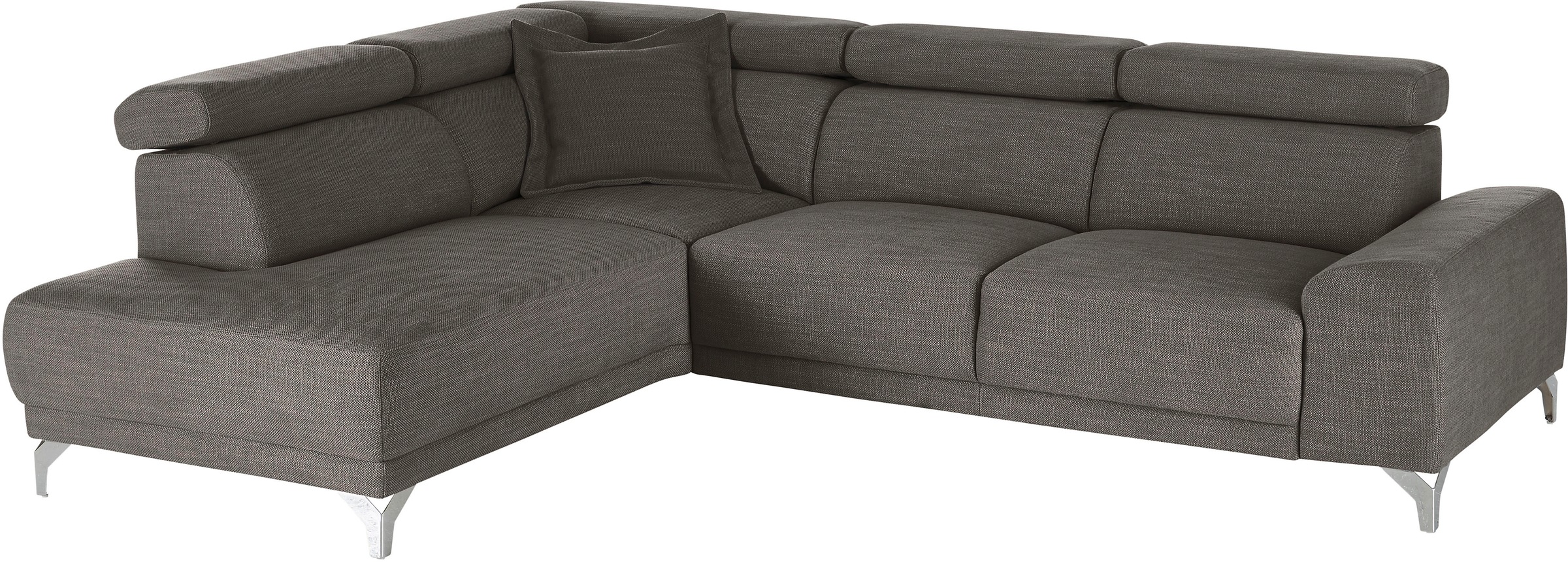 3C Candy Ecksofa »Greve Sofa immer mit manuelle Kopfteilverstellungen, modern, elegant«, wahlweise motorischer Sitzvorzug, bequem und zeitlos, L-Form
