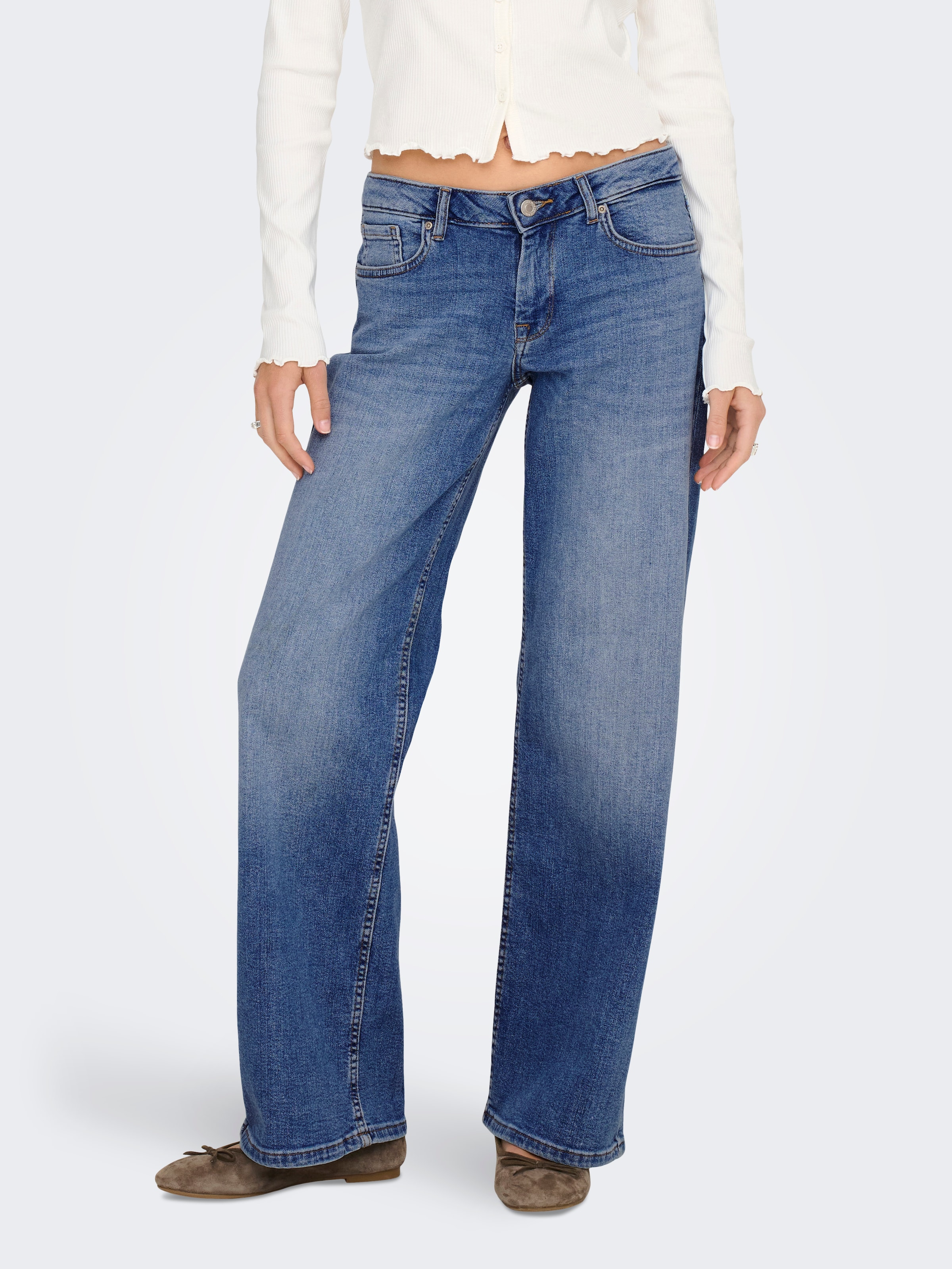 ONLY Weite Jeans "ONLJUDY-O LW WIDE LEG DNM TAI712 NOOS" niedrige Leibhöhe, günstig online kaufen