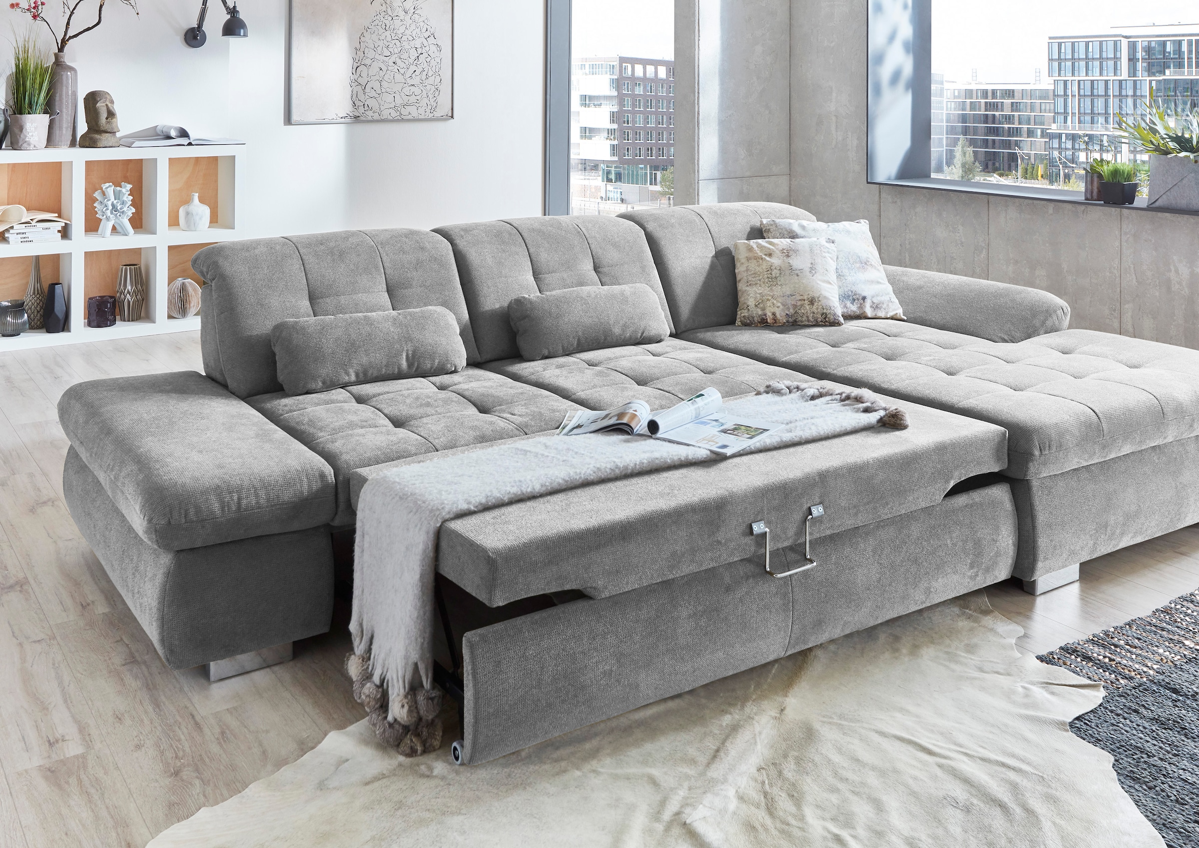 Die PlanBar Ecksofa »MP-IN17004 L-Form«, wahlweise mit Funktion, Federkern