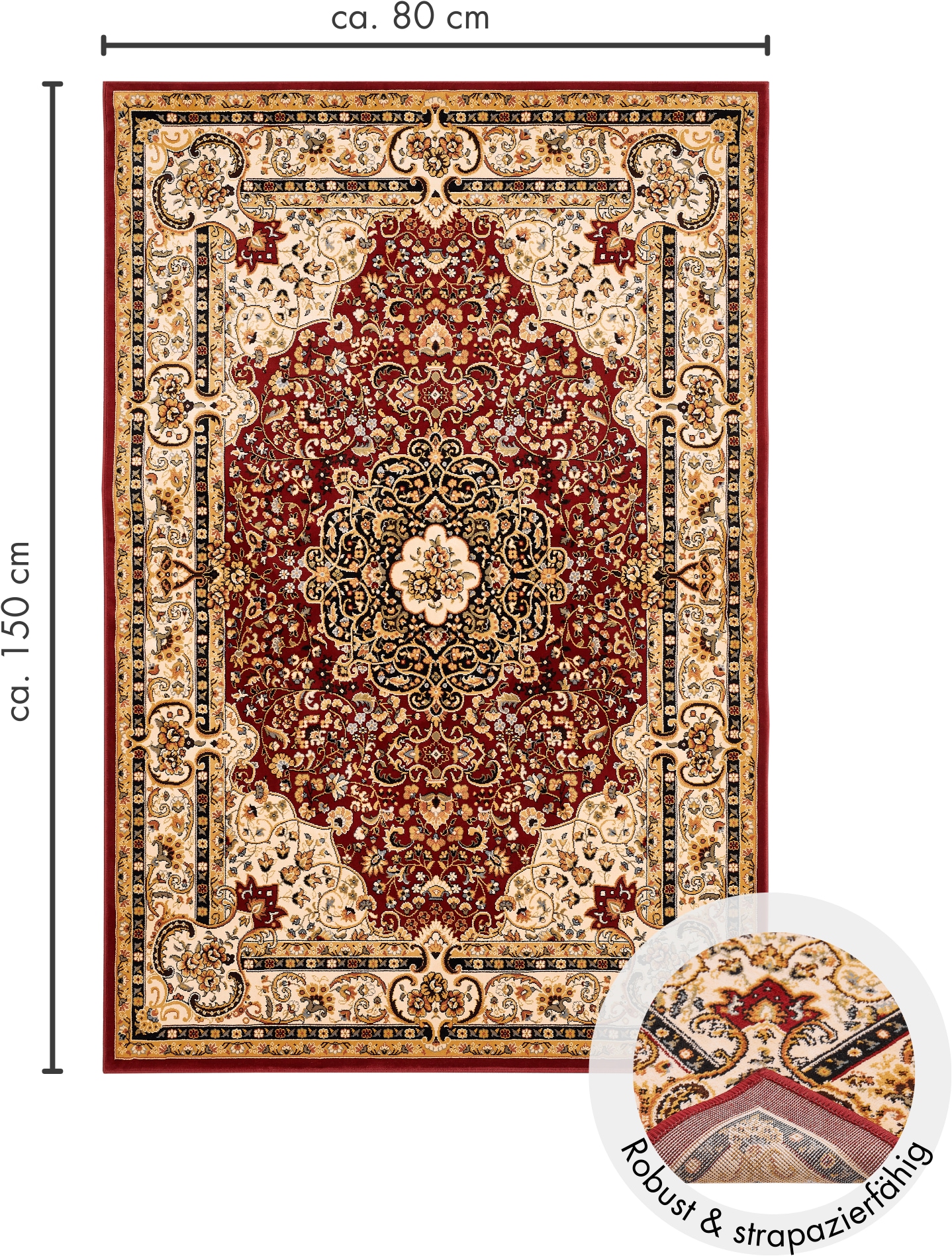 LUXOR living Teppich »Kendra«, rechteckig, 9 mm Höhe, Orient-Optik, Wohnzimmer