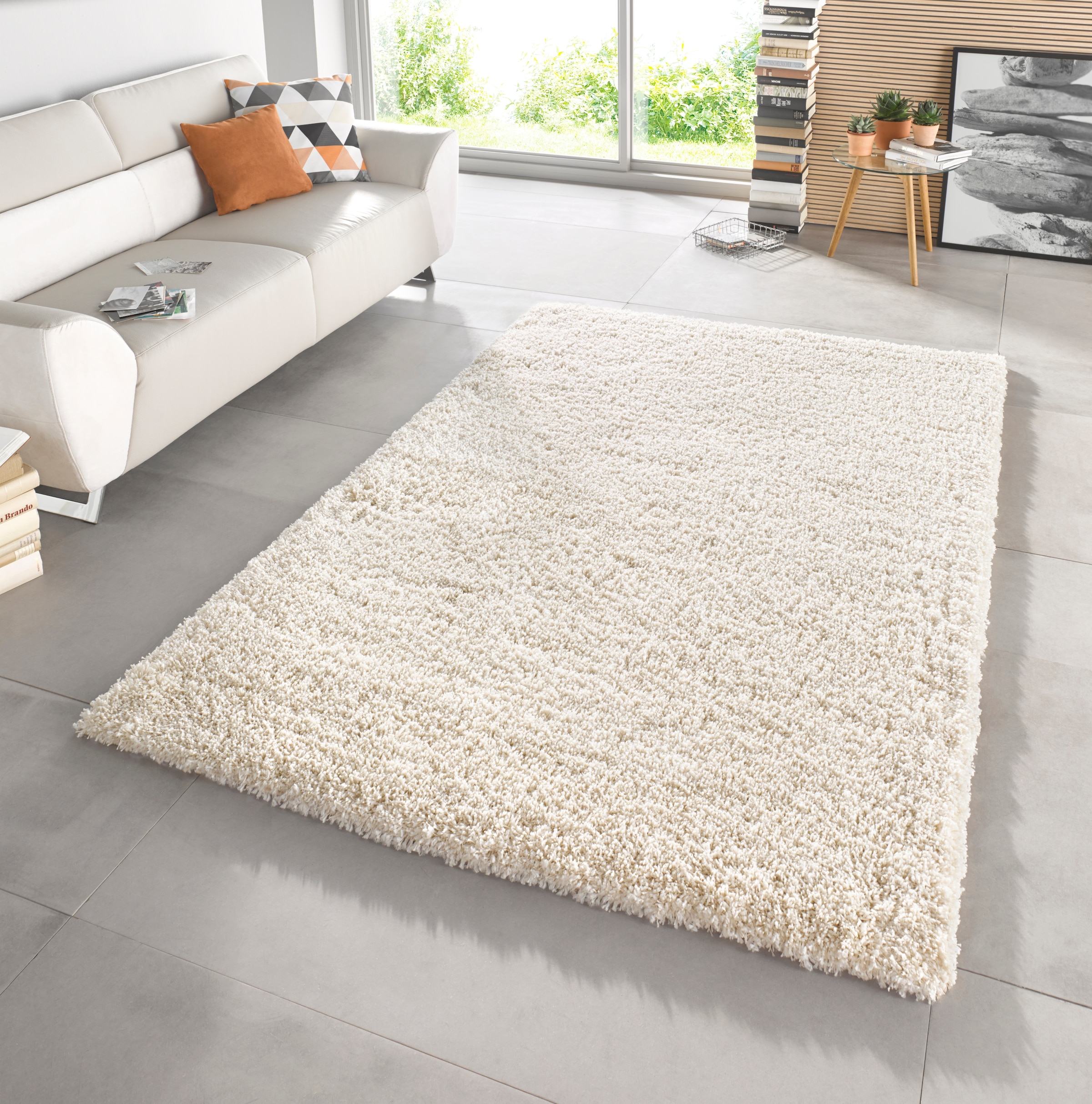 HANSE Home Hochflor-Teppich "Venice" rechteckig 45 Höhe meliert, Shaggy, di günstig online kaufen