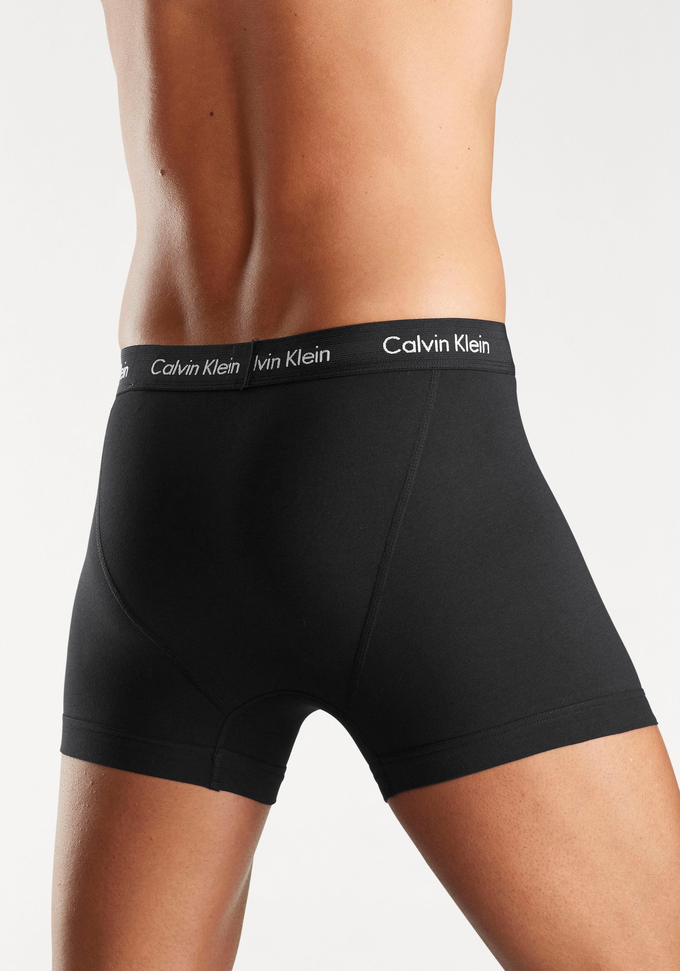 Calvin Klein Underwear Boxer »TRUNK 3 PACK«, (3 St.), in uni schwarz mit Logoschriftzug